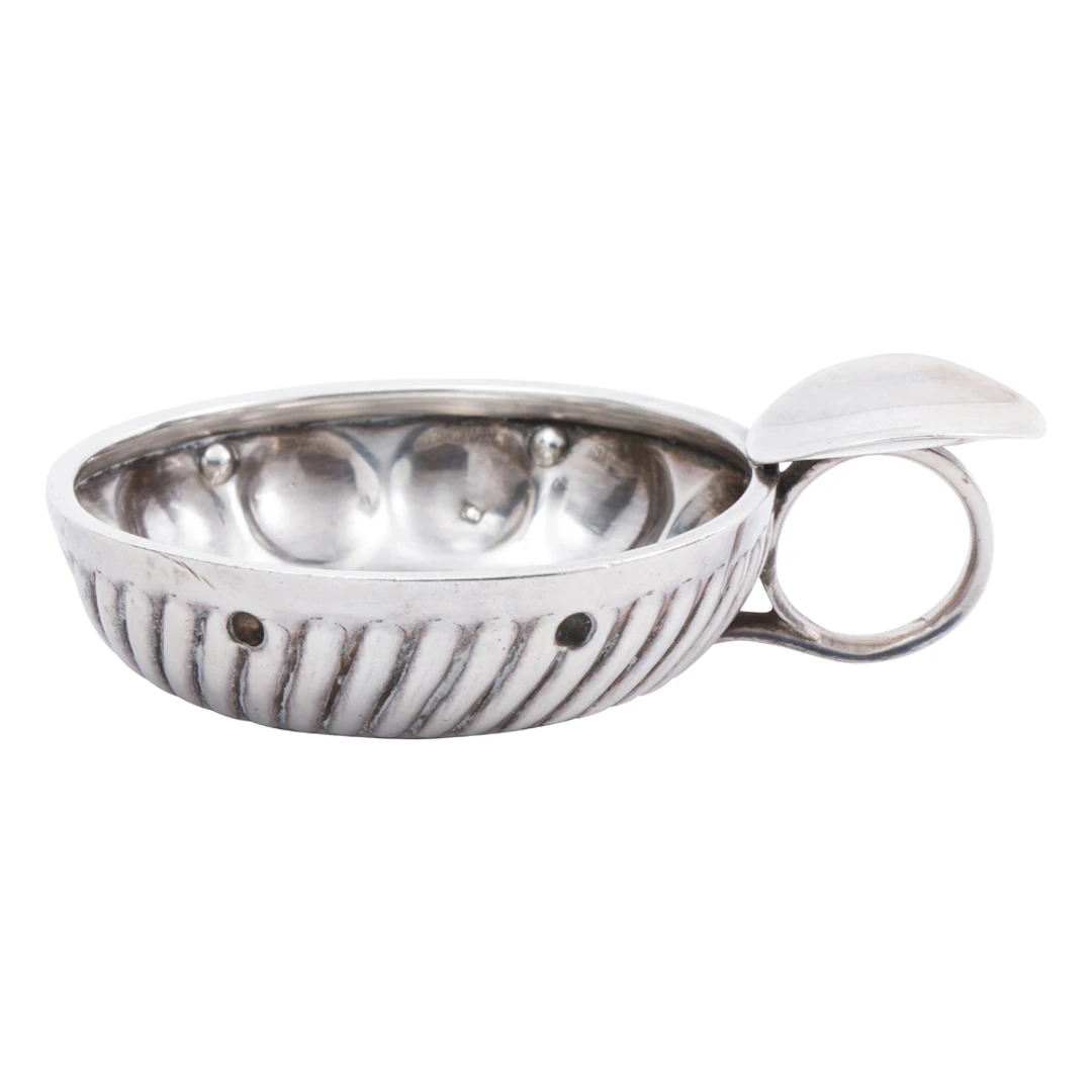 A French 950 standard silver tastevin, Massat Freres