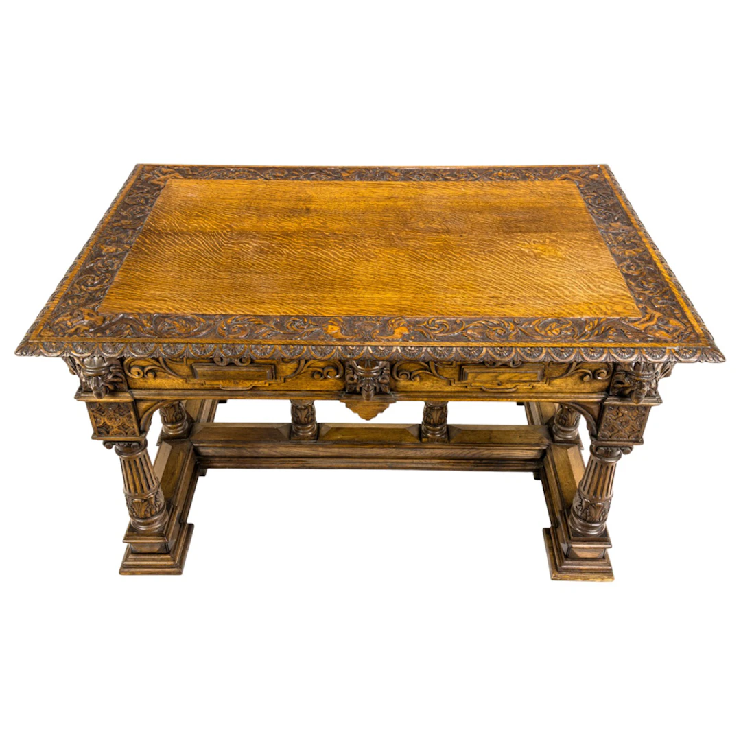 An impressive late Victorian writing desk circa 1890