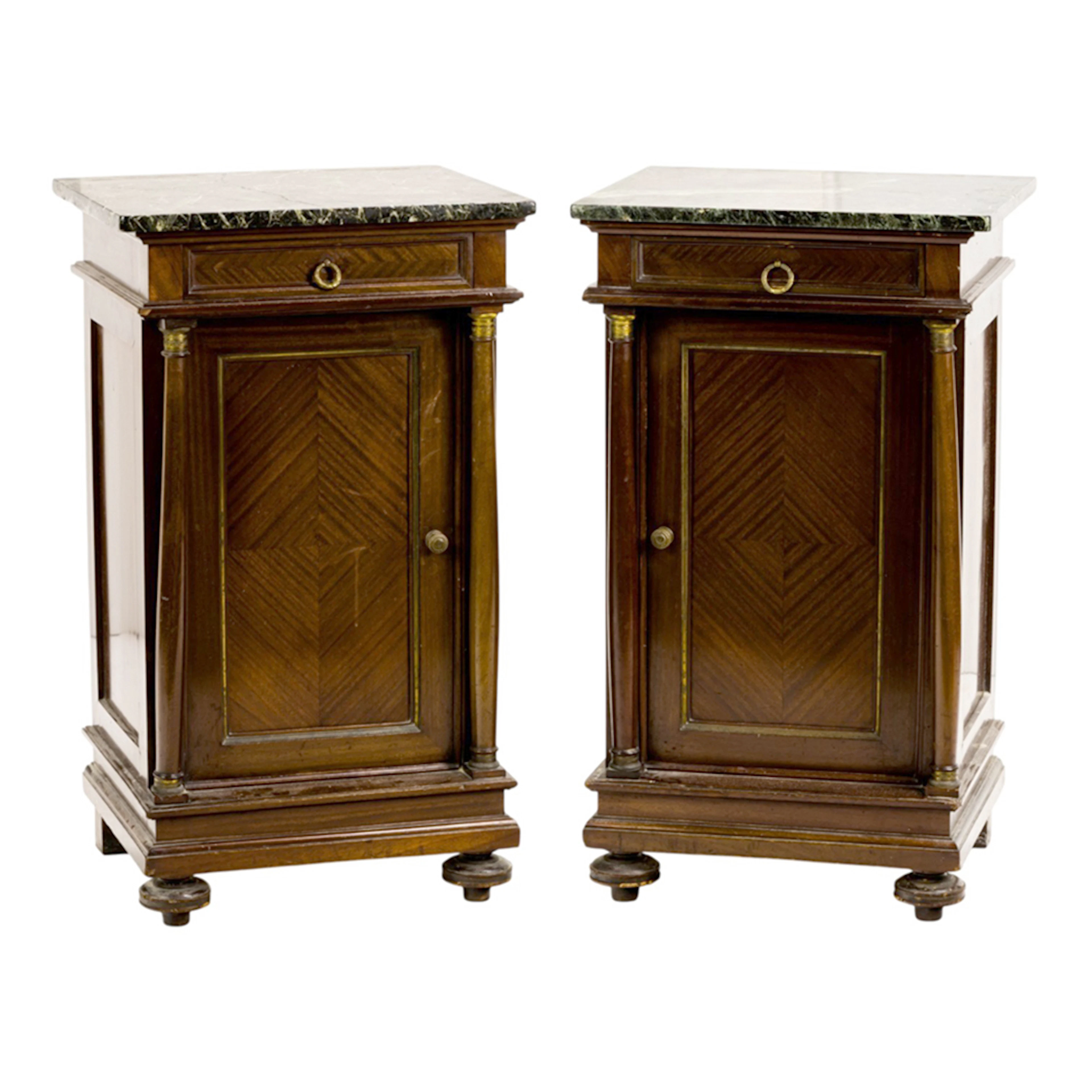 A pair of French bedside tables