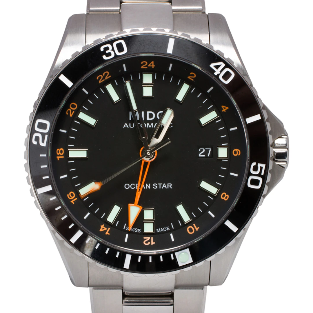 A Mido Ocean Star stainless steel watch
