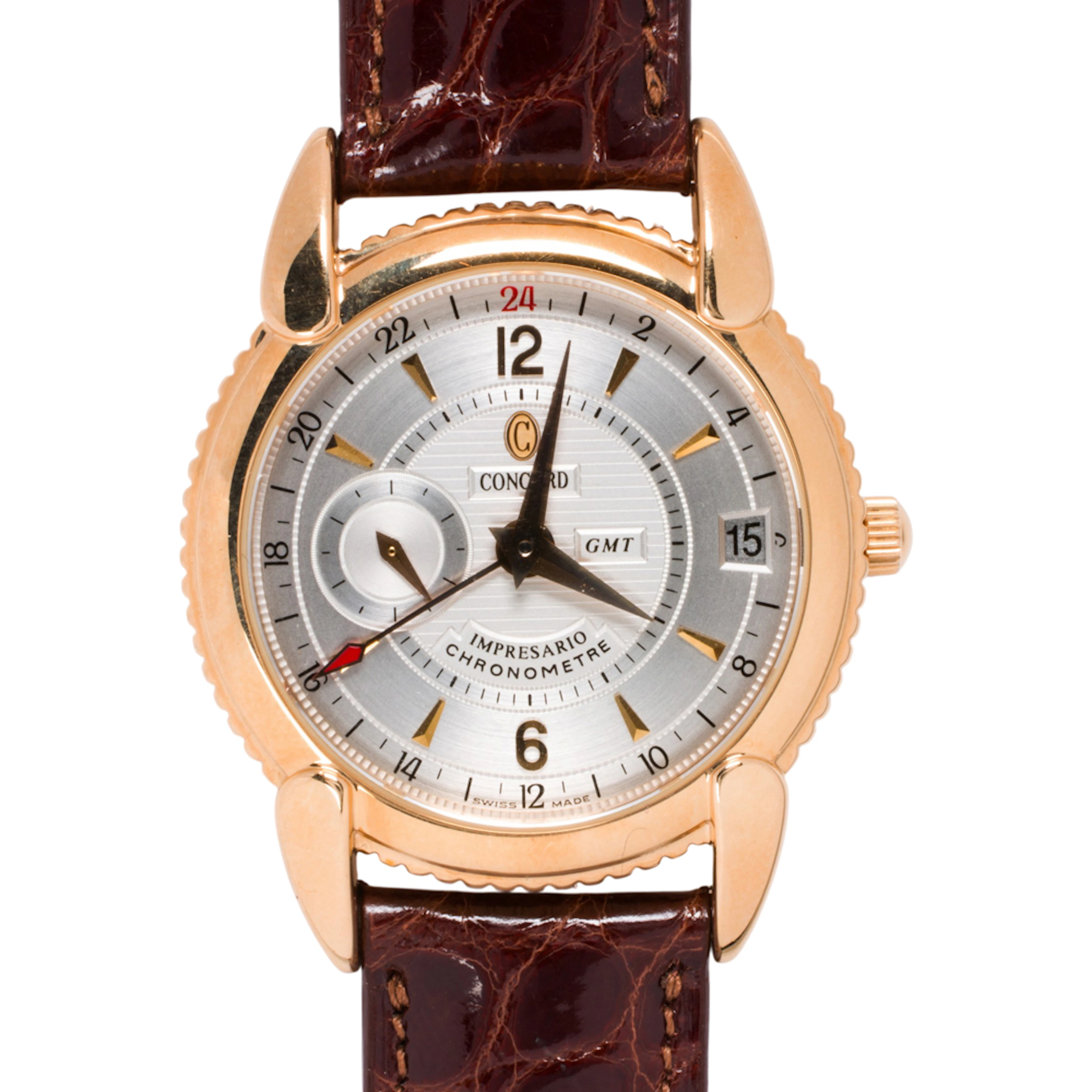 A Concord Impresario GMT 18k gold watch
