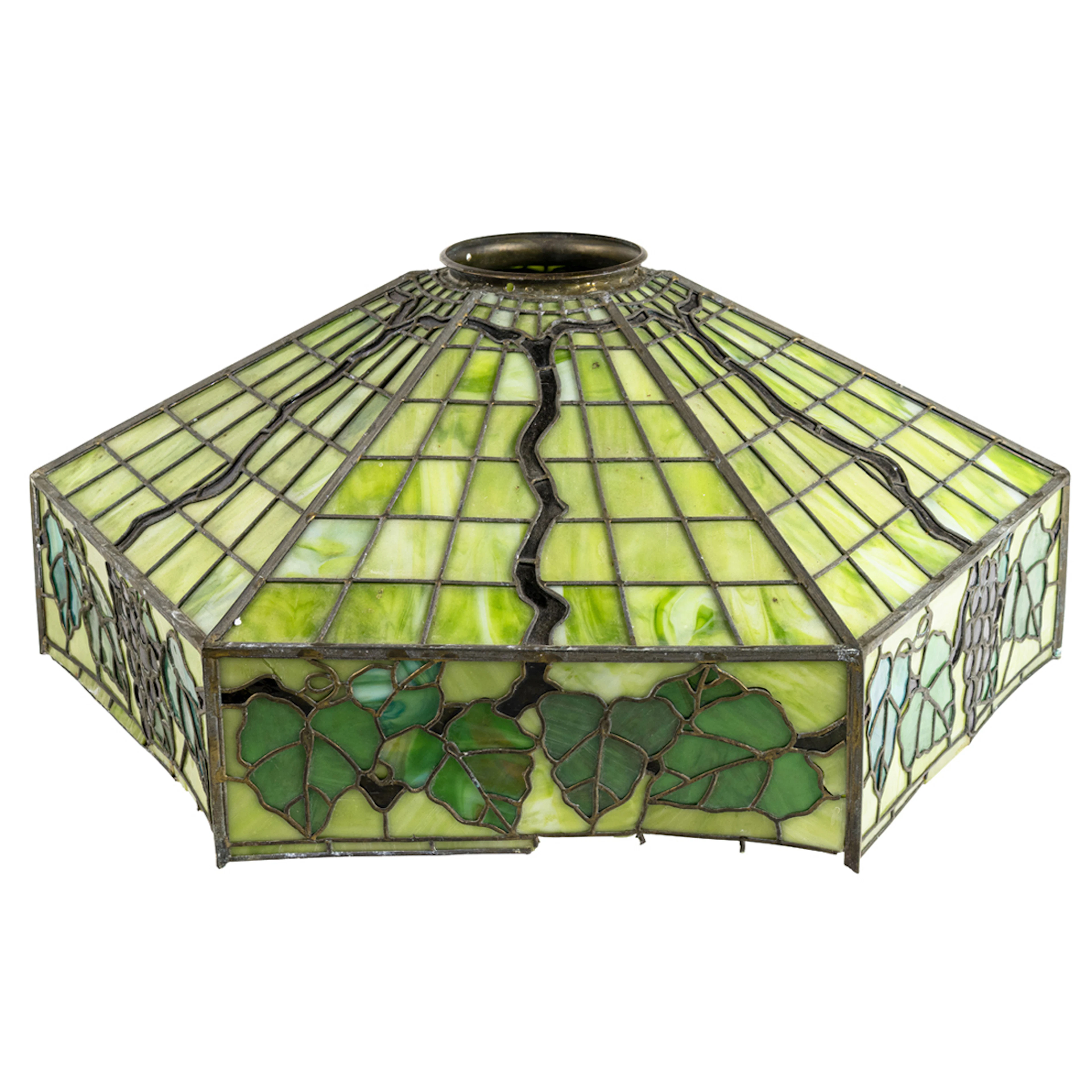 An American Arts and Crafts leaded glass shade circa 1920