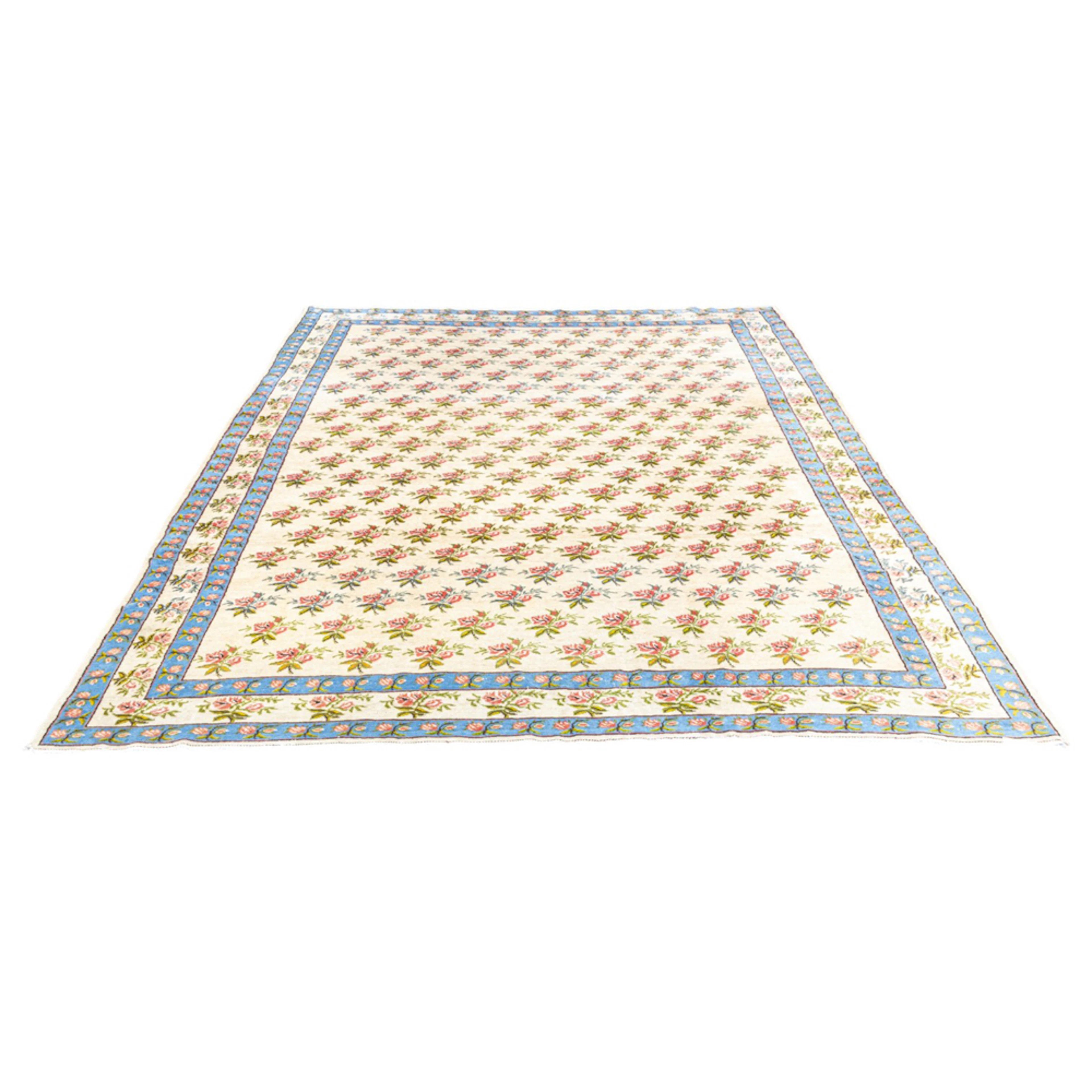 A hand-made floral design carpet