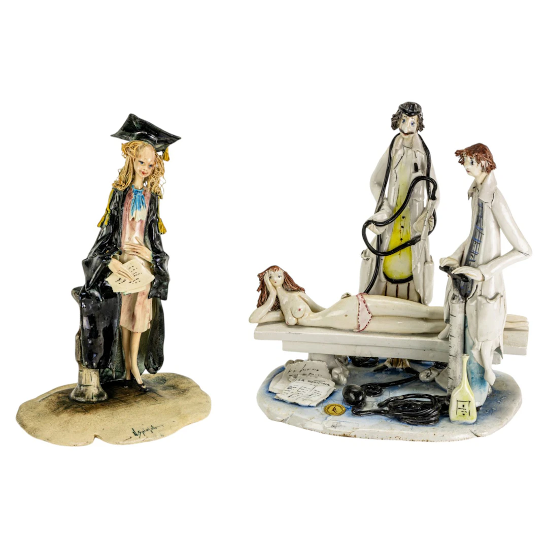 Two Italian porcelain figural groups