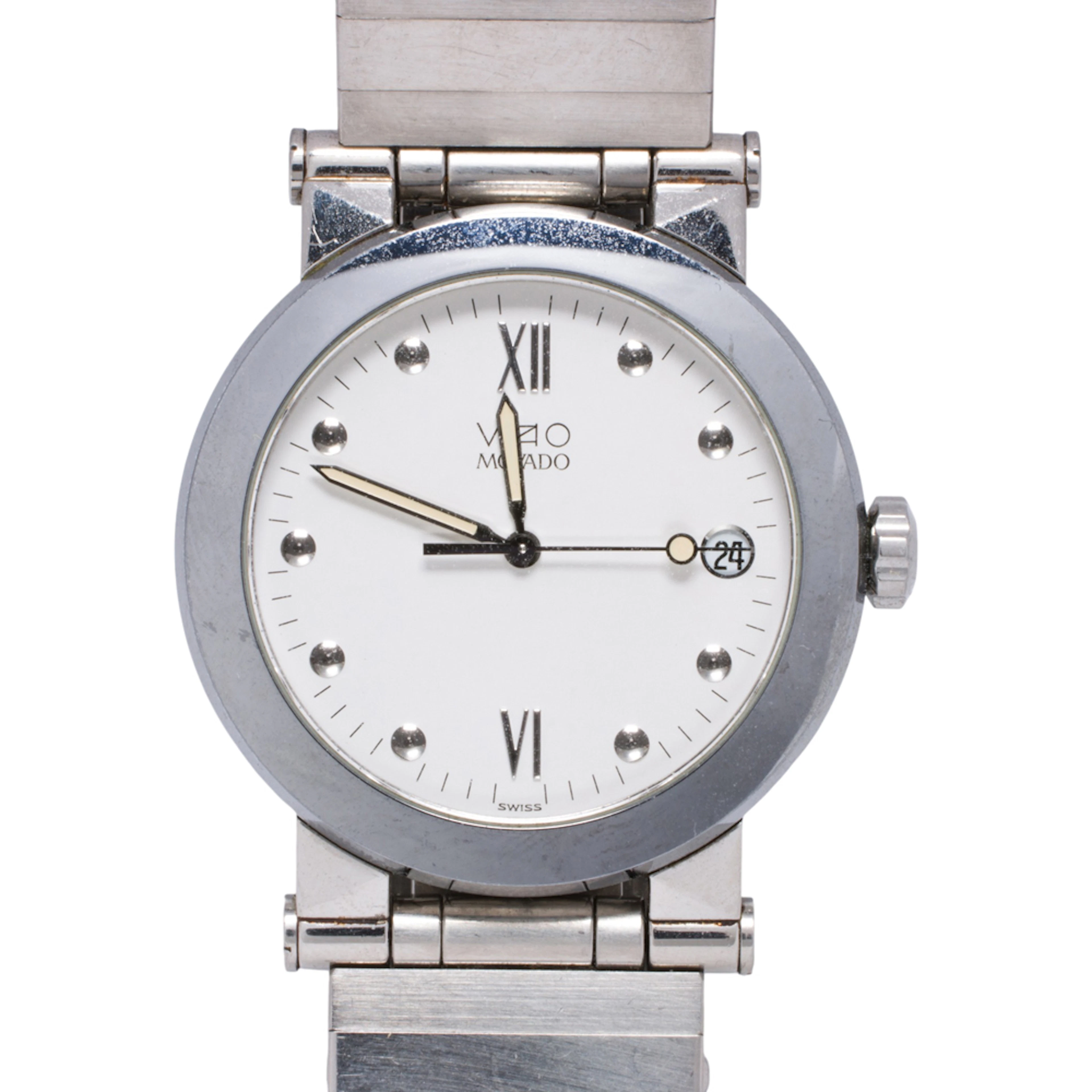 A Movado Vizio stainless steel watch