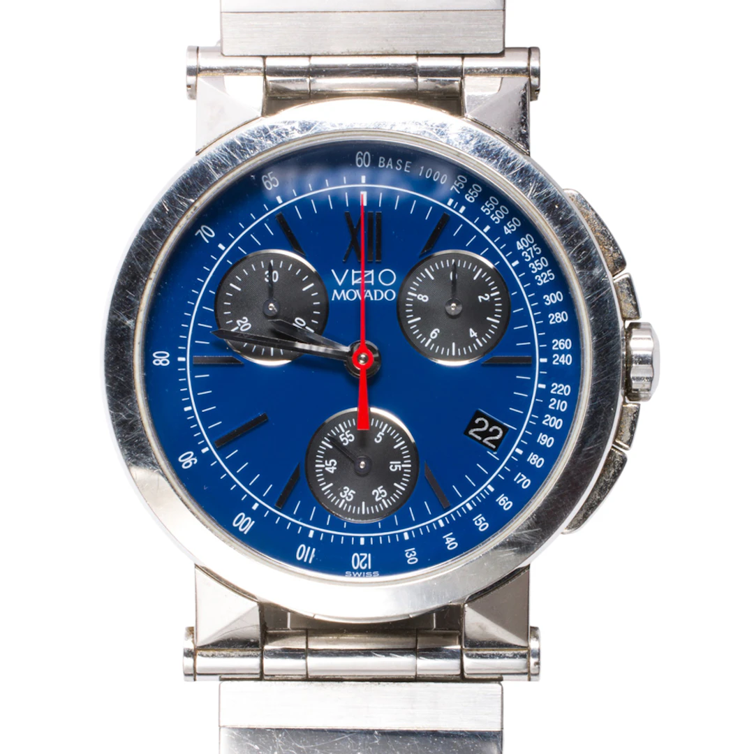 A Movado Vizio stainless steel watch