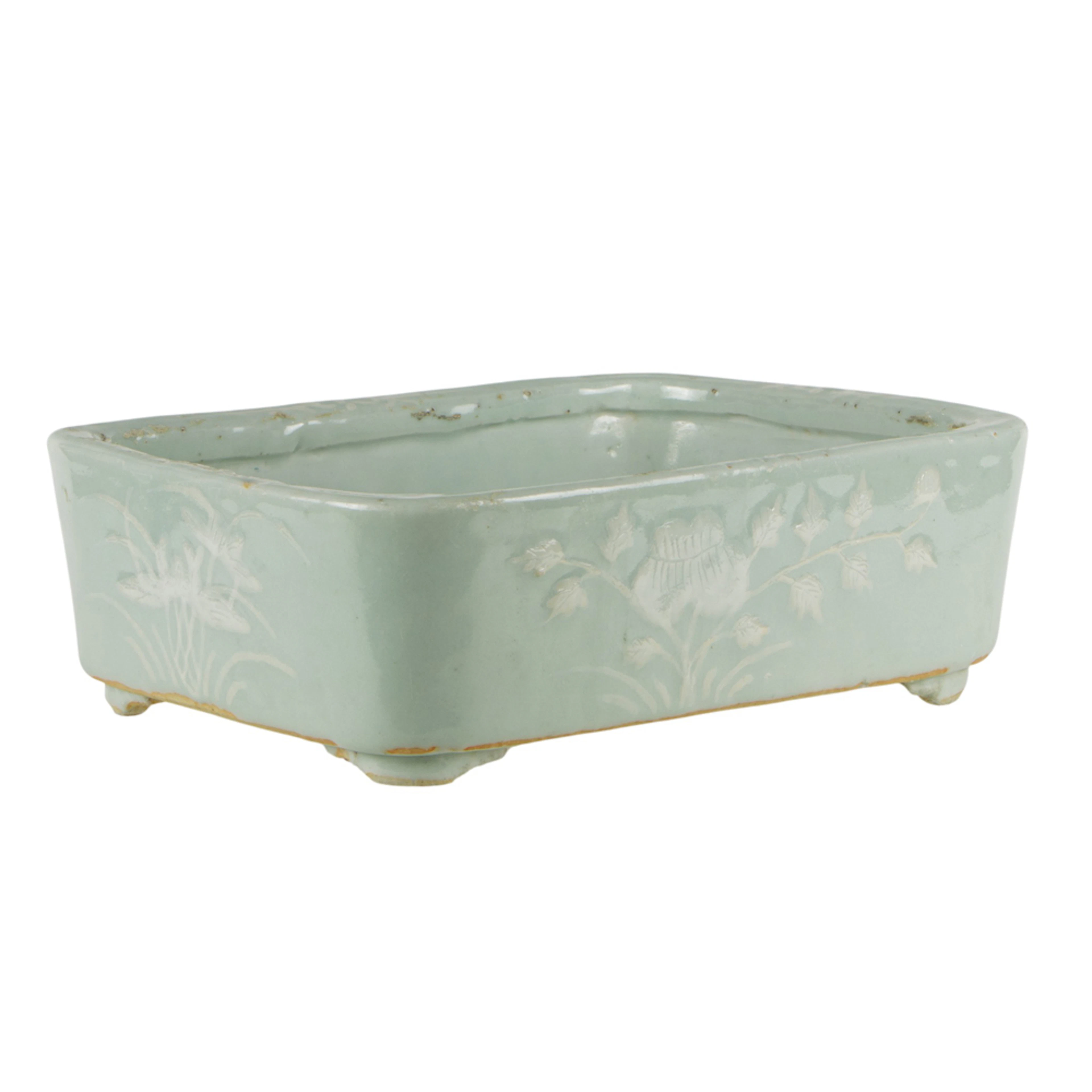 A Chinese celadon glazed jardiniere