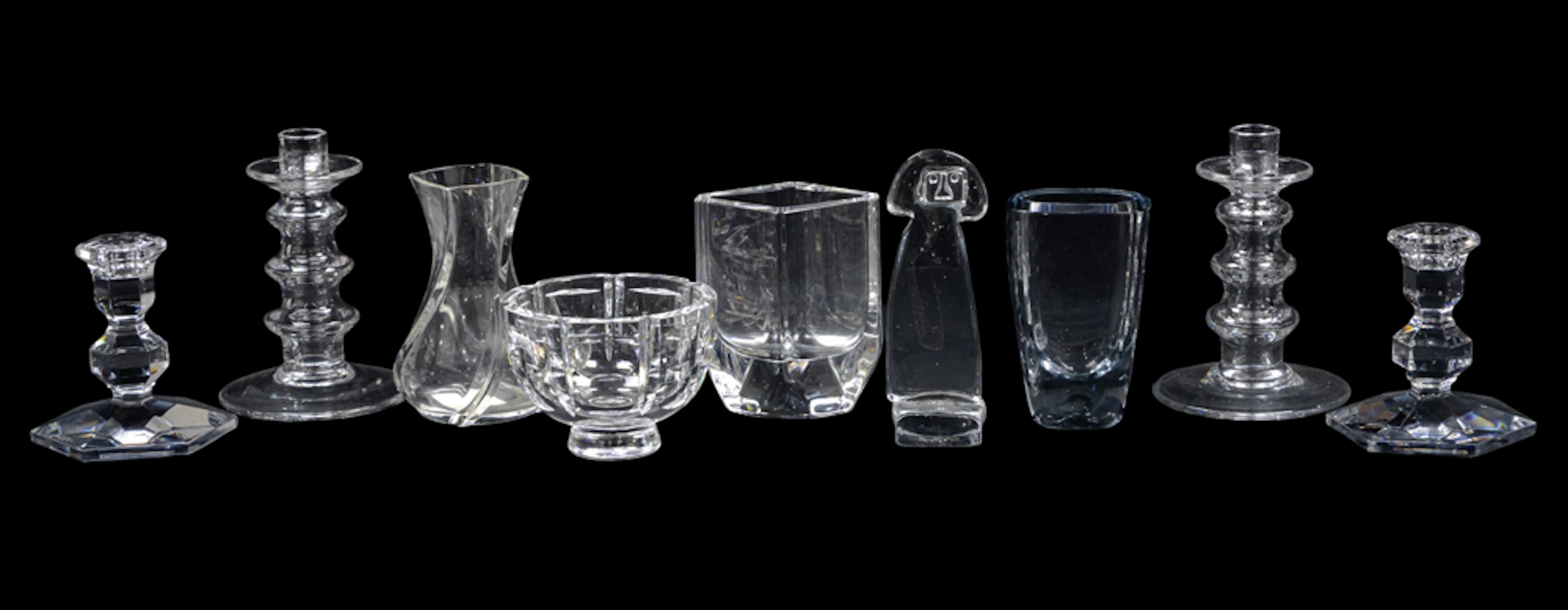 An assembled group of glass