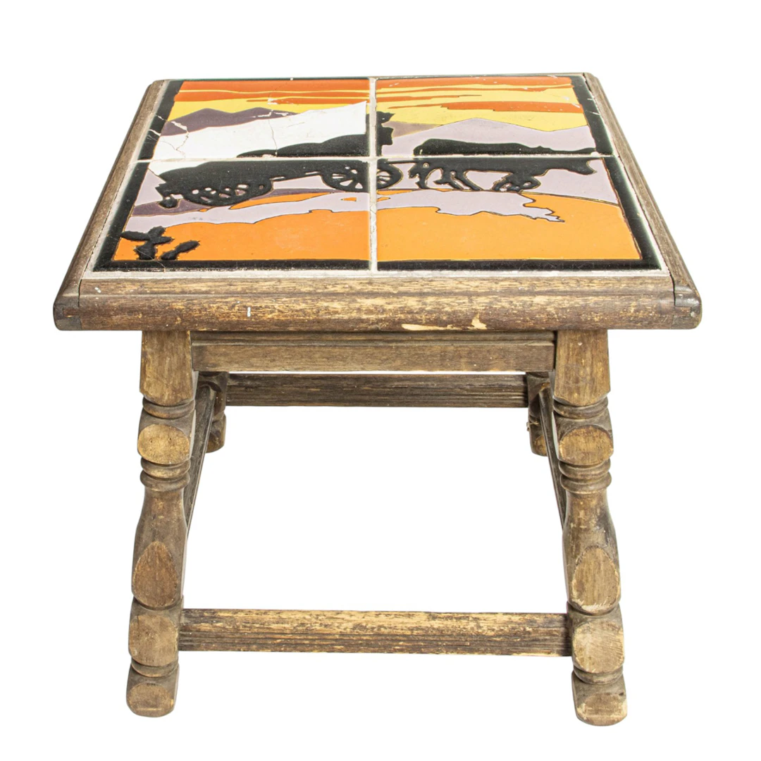 A Monterey four-tile side table