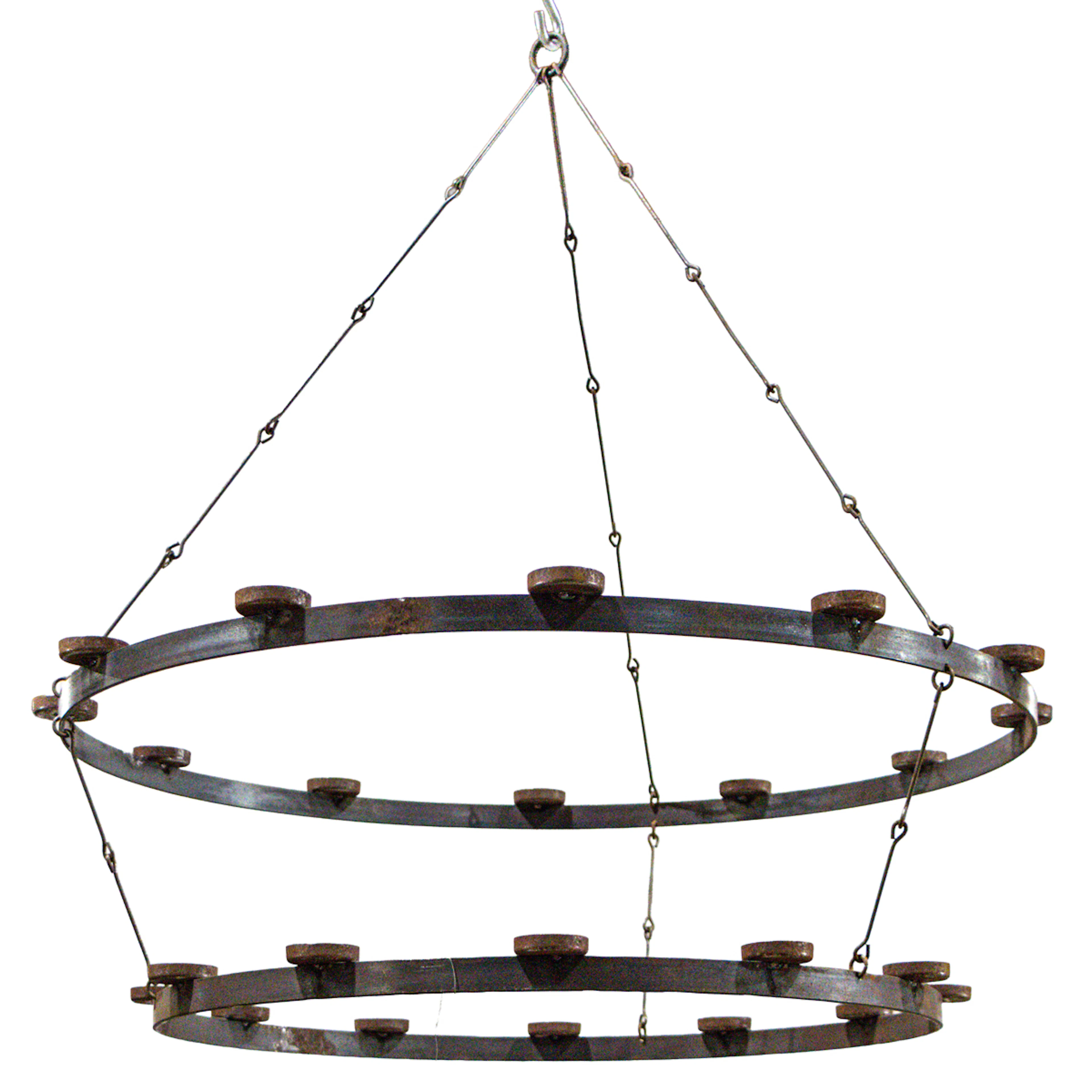 A Gothic style metal chandelier