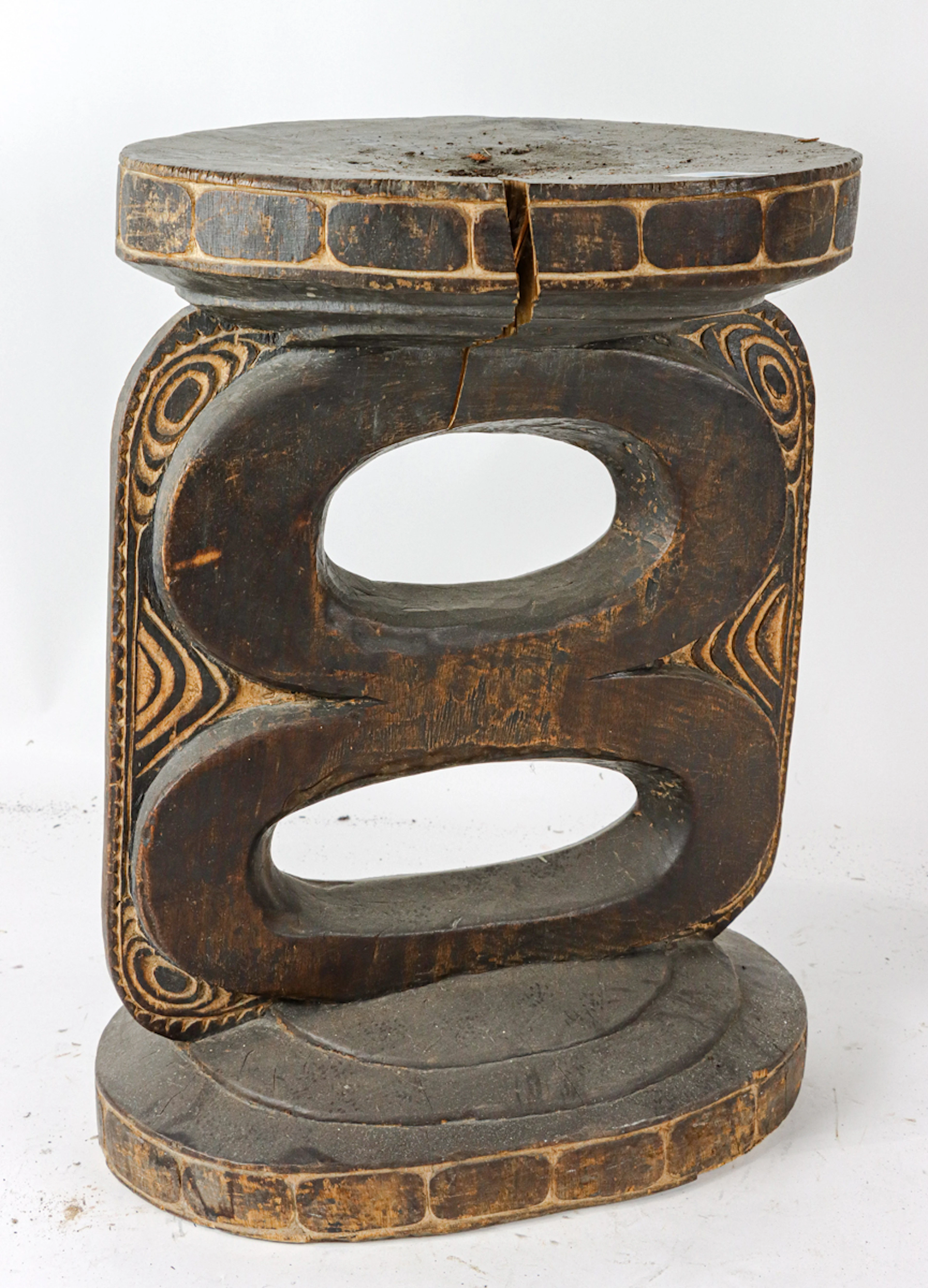An Oceanic carved stool