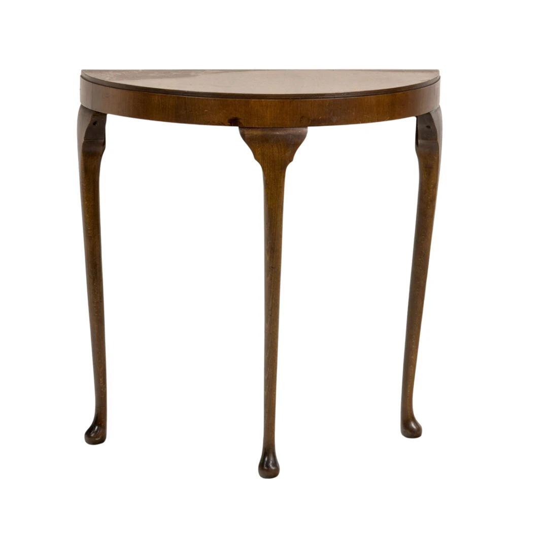 A Georgian style demilune side table