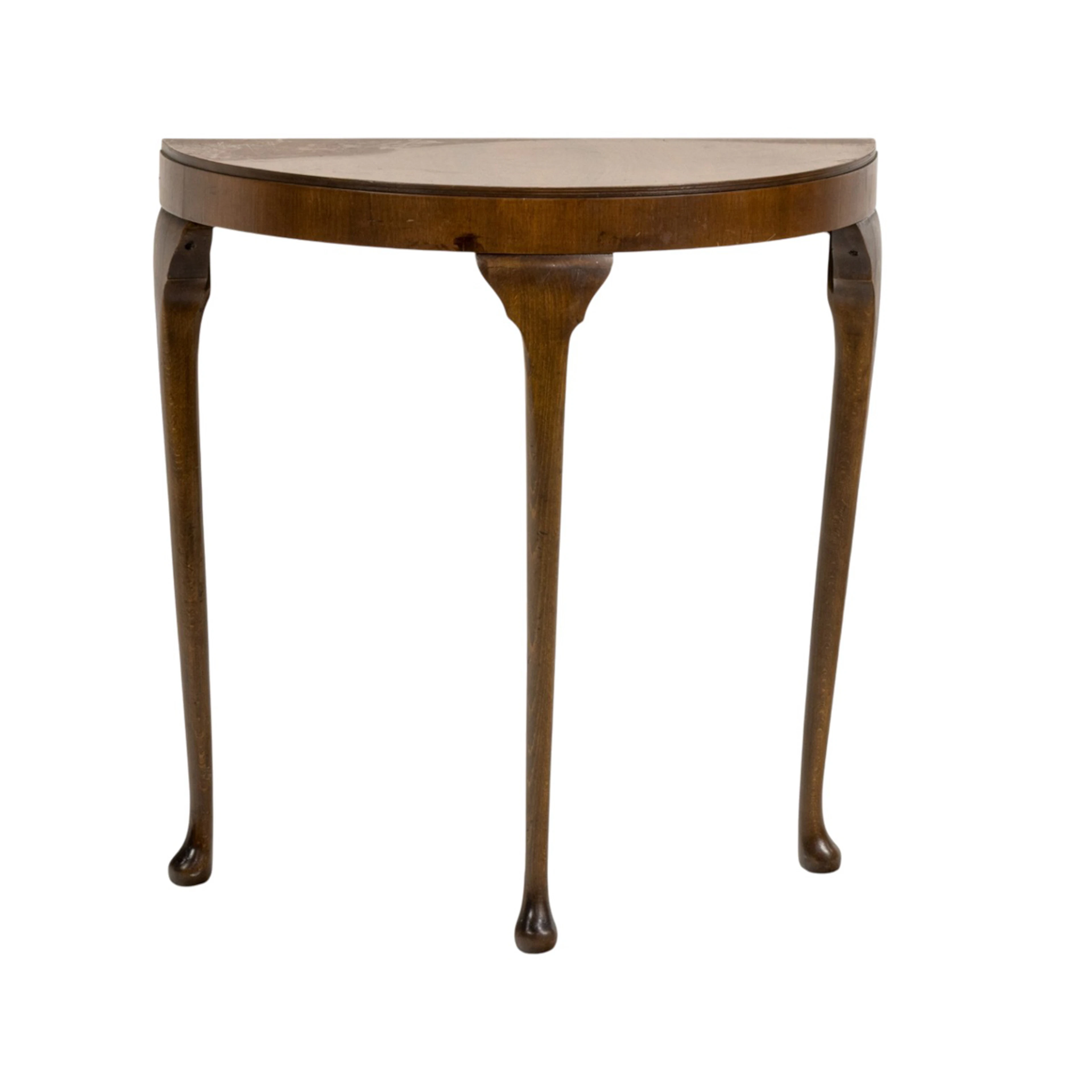 A Georgian style demilune side table