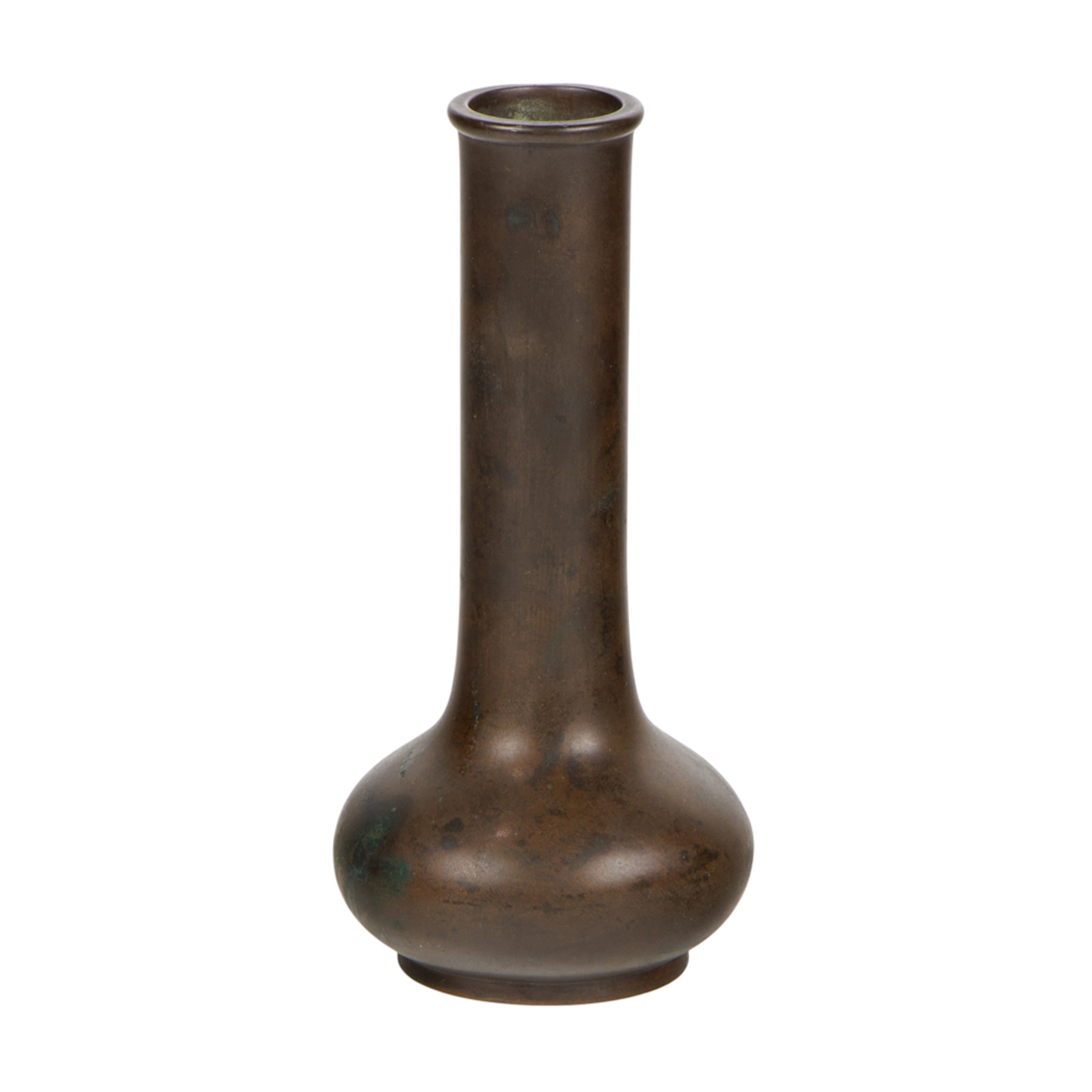 A Japanese patinated bronze vase