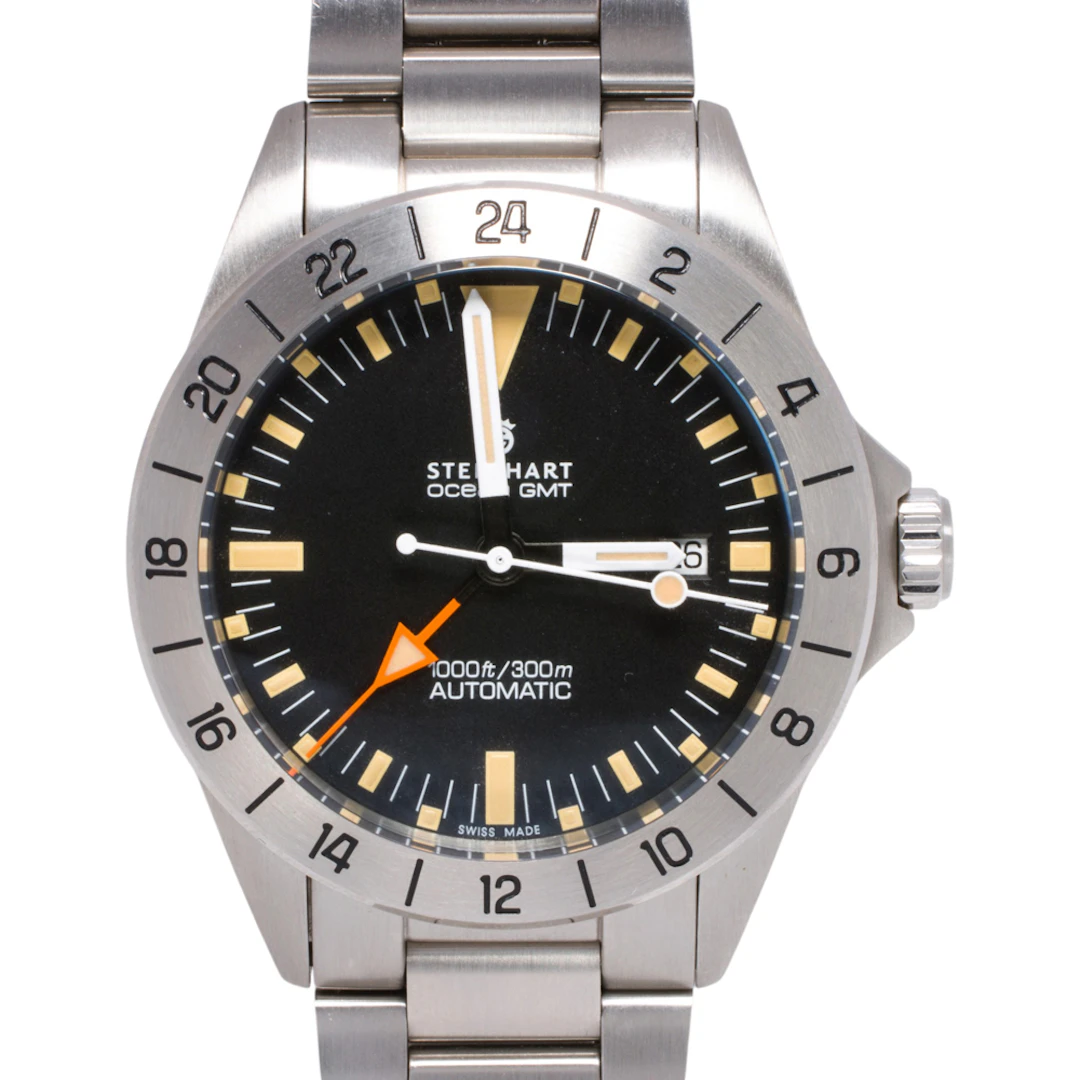 A Steinhart Ocean One GM stainless steel watch