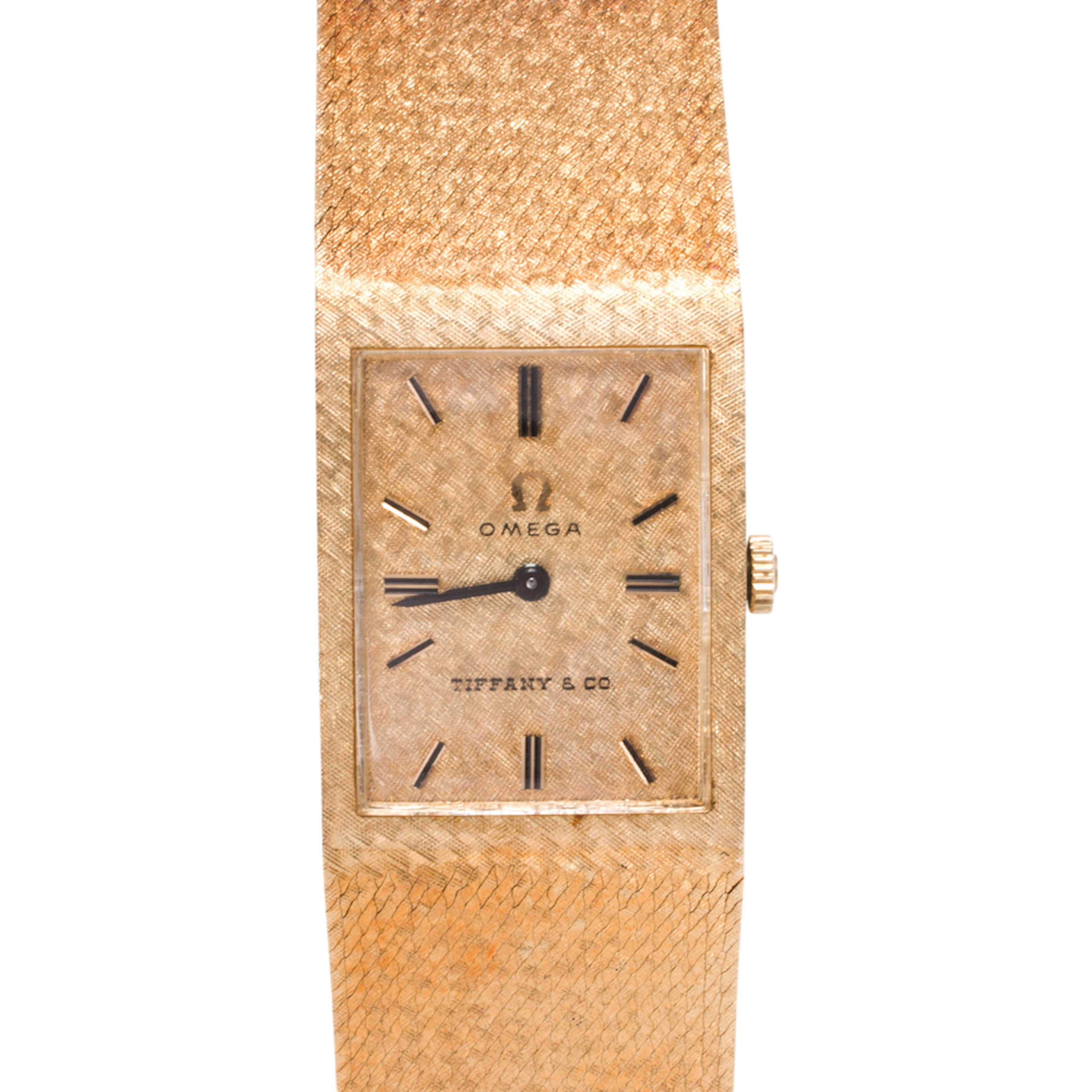 A Omega for Tiffany & Co. 14k gold watch