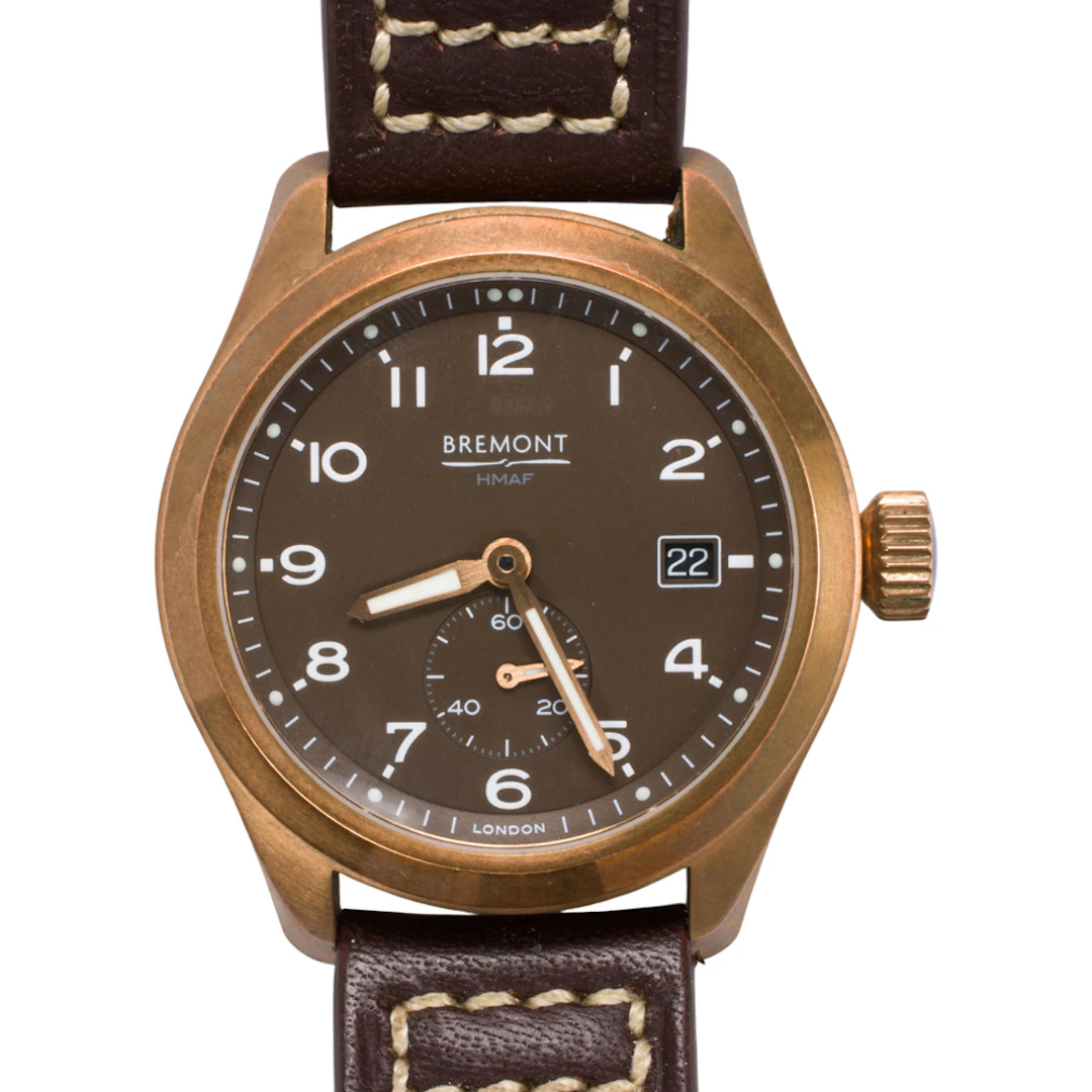 A Bremont Broadsword stainless steel watch