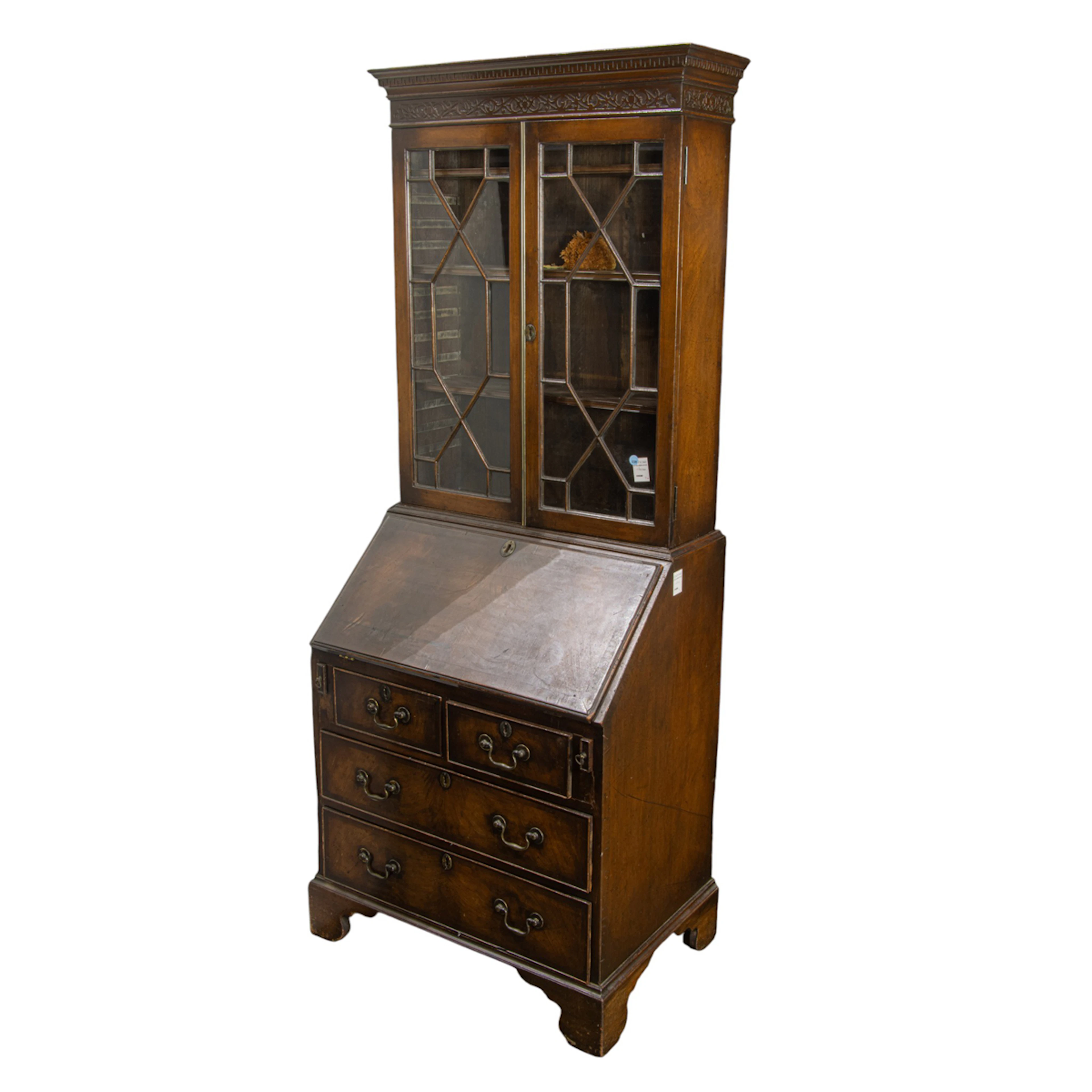 A Victorian bureau bookcase