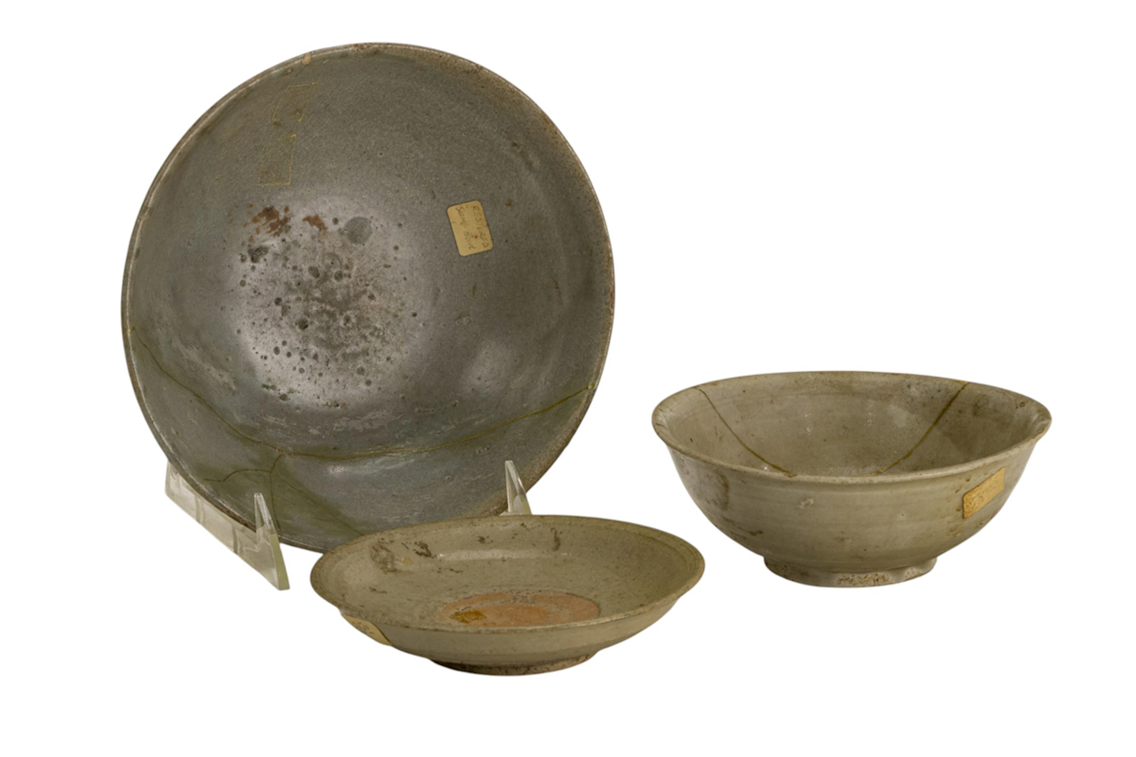 (lot of 3) Chinese monochrome glazed bowls and dish