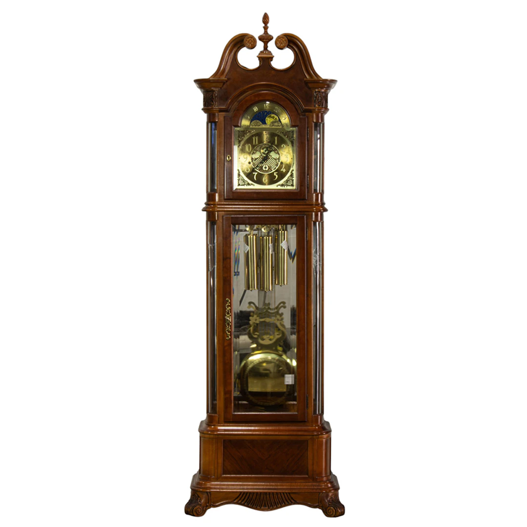 A Ridgeway grandfather clock in the Federal style