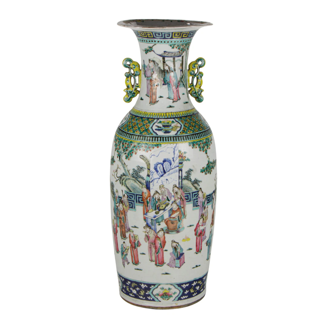 A Chinese famille rose vase
