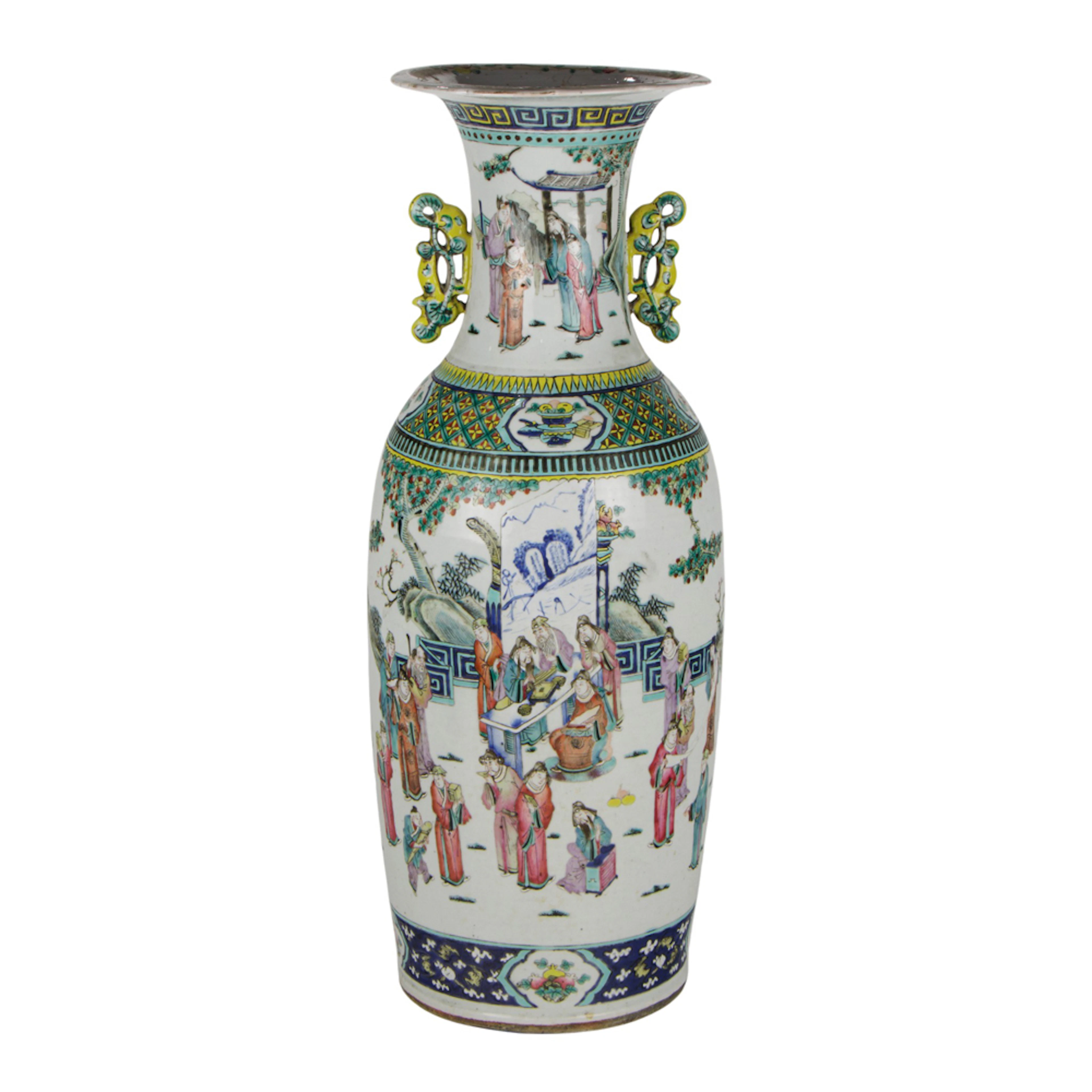 A Chinese famille rose vase