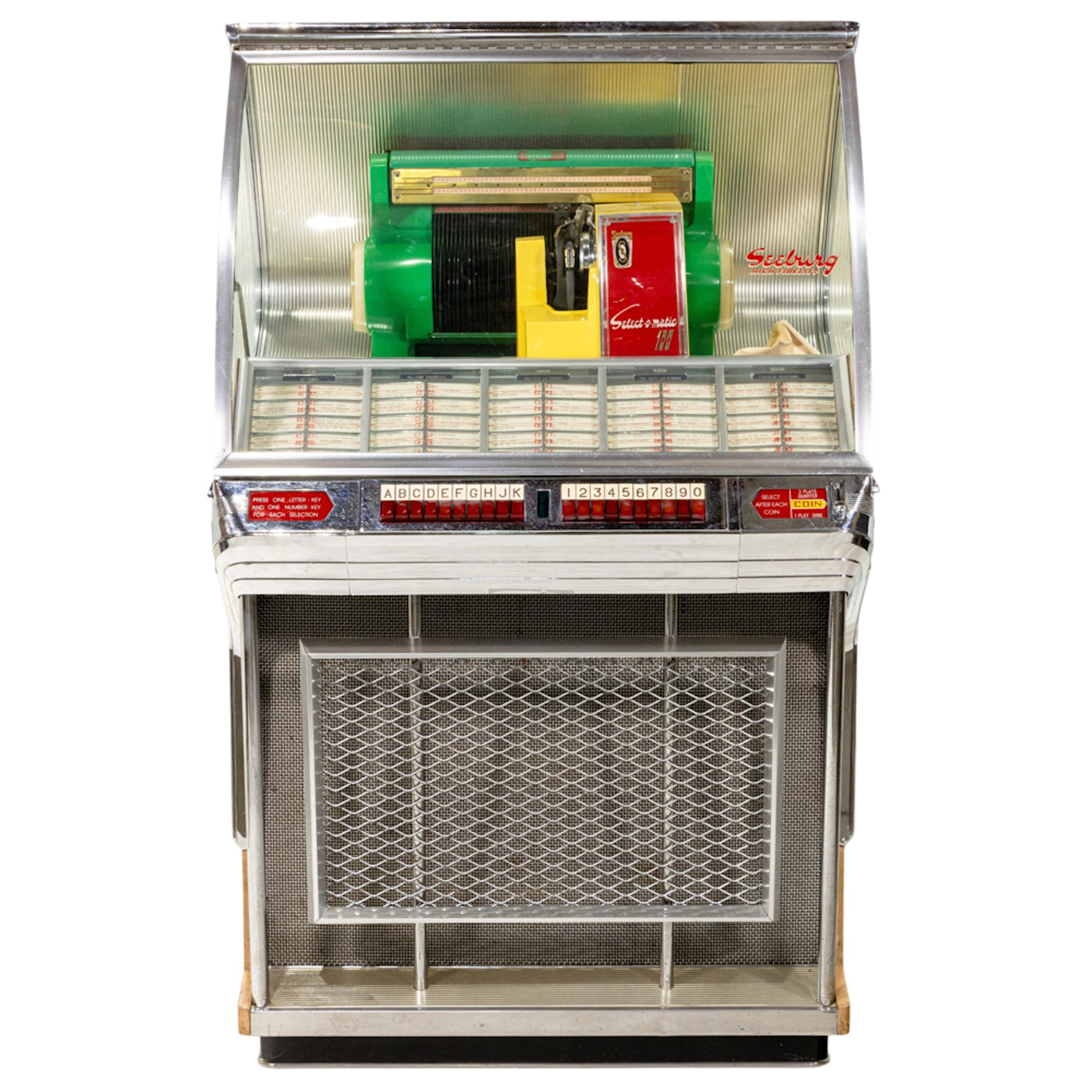 A Seeburg High Fidelity Select-O-Matic 100 jukebox
