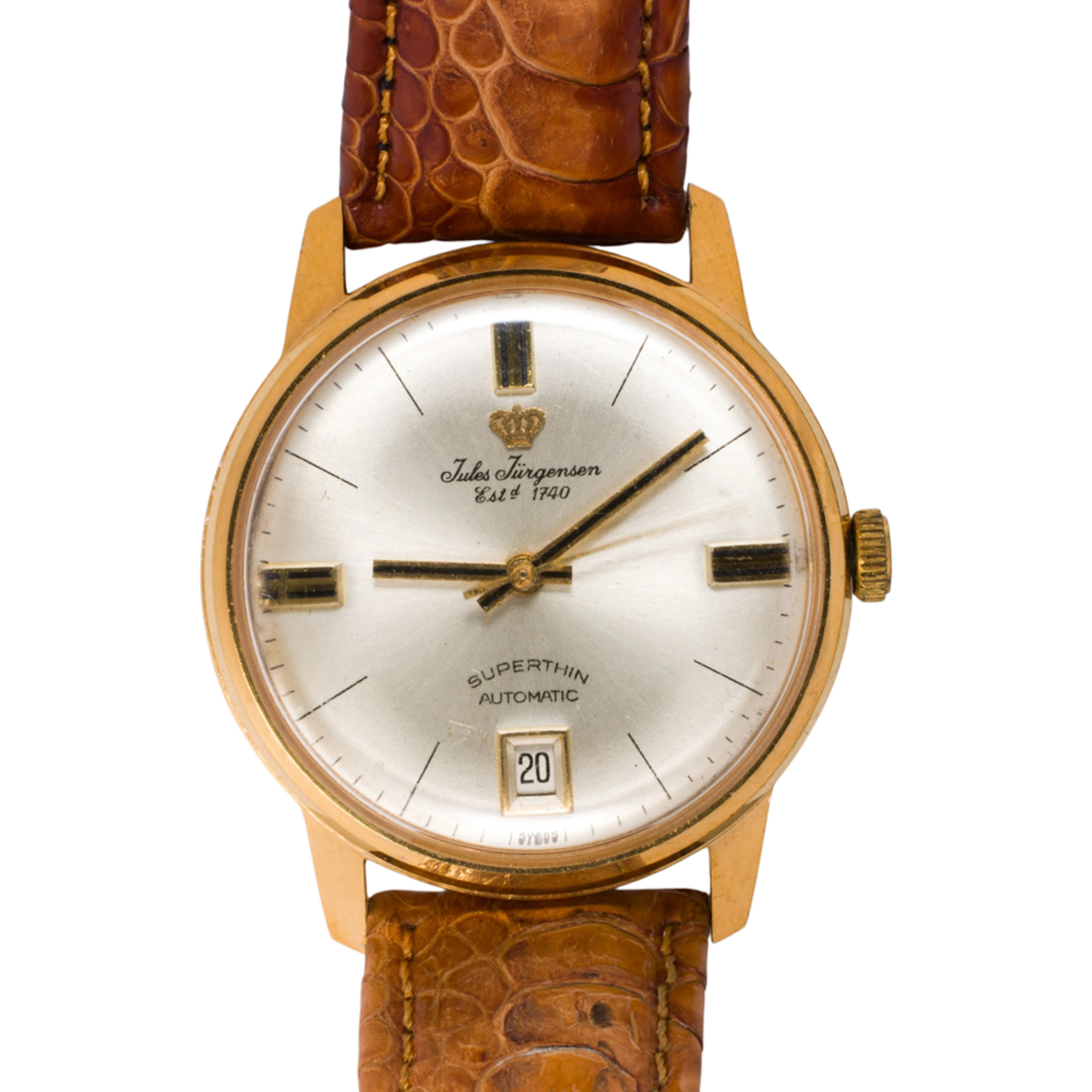 A Jules Jurgensen Superthin stainless steel watch