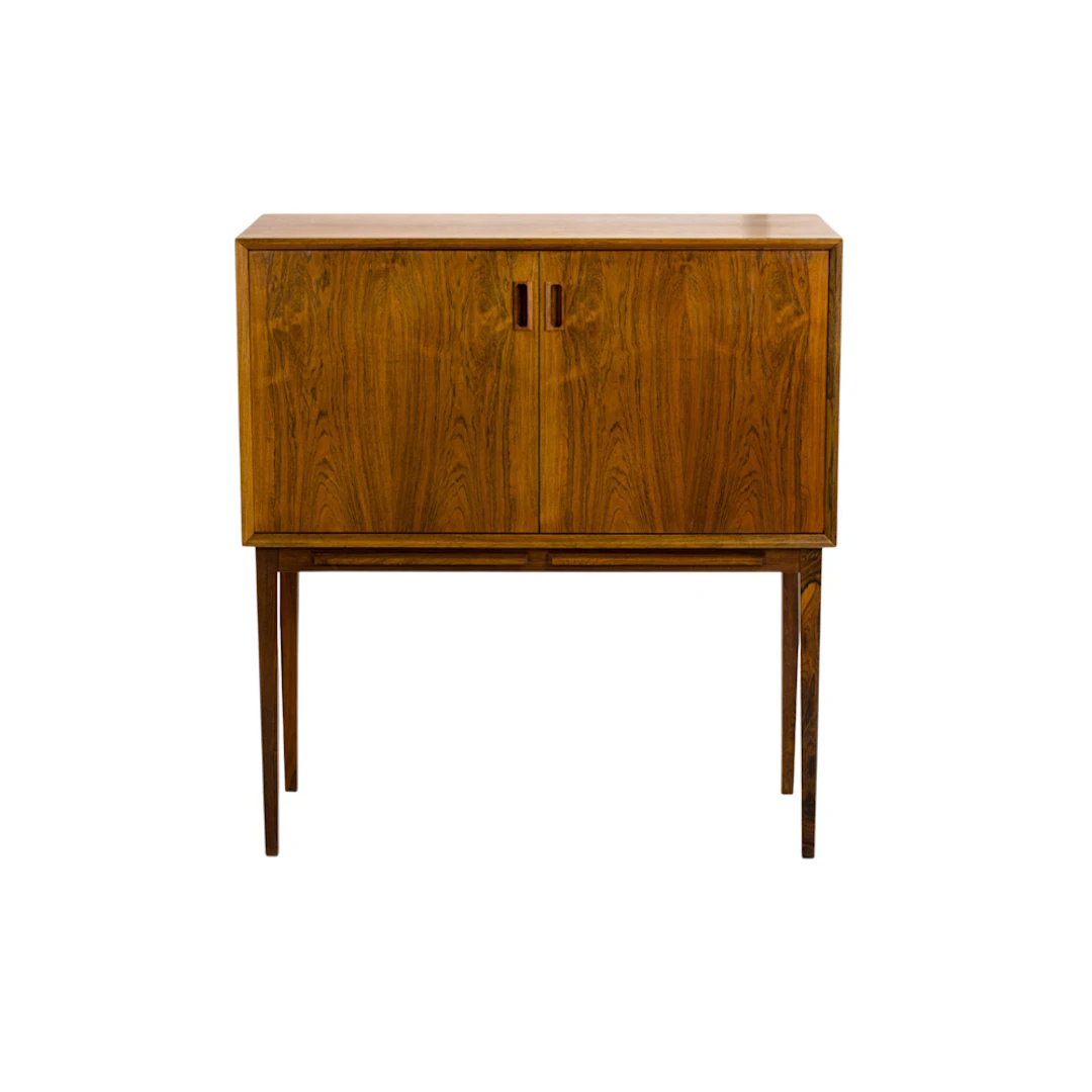 A Danish Modern rosewood dry bar cabinet