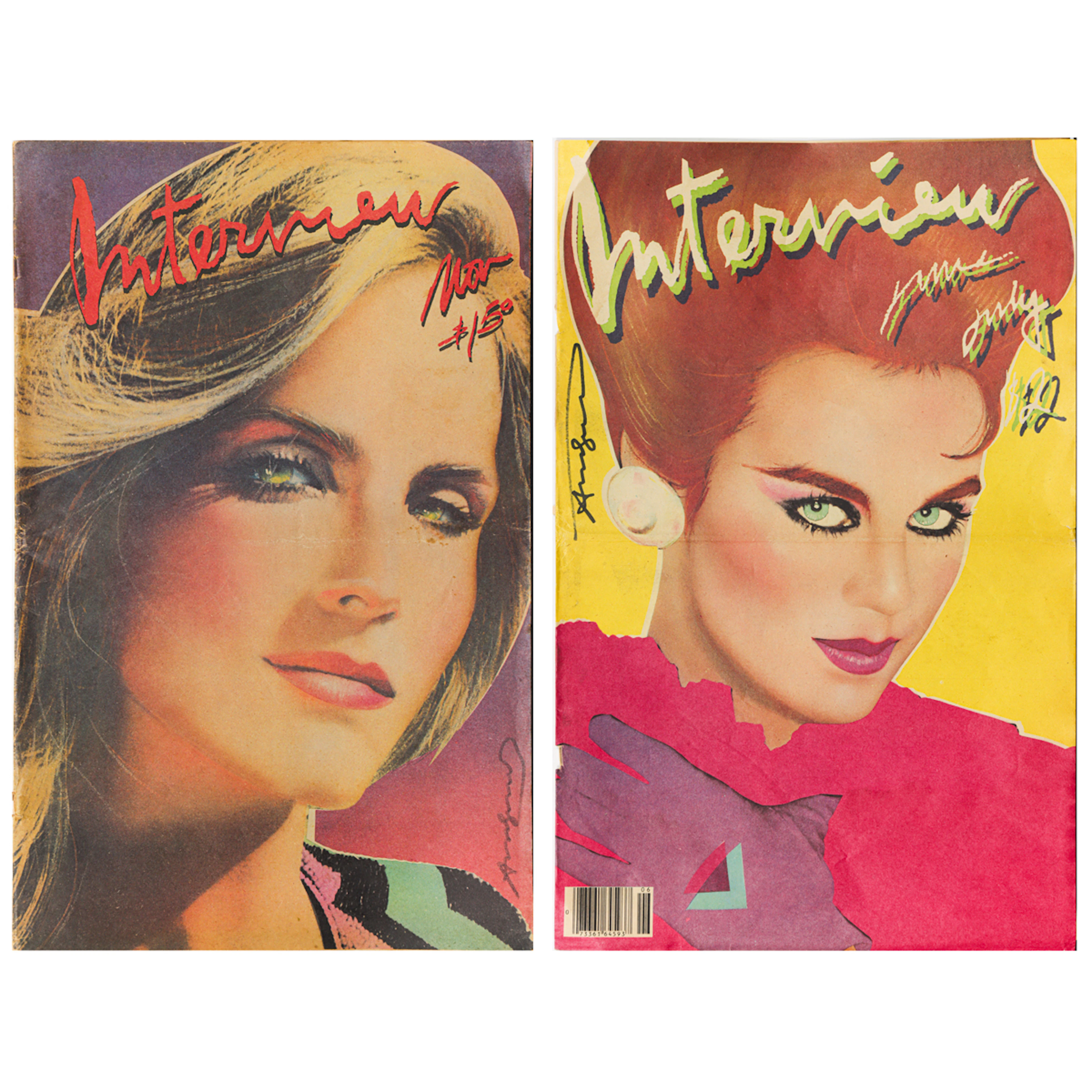 Signed Magazine and Magazine Cover, Andy Warhol