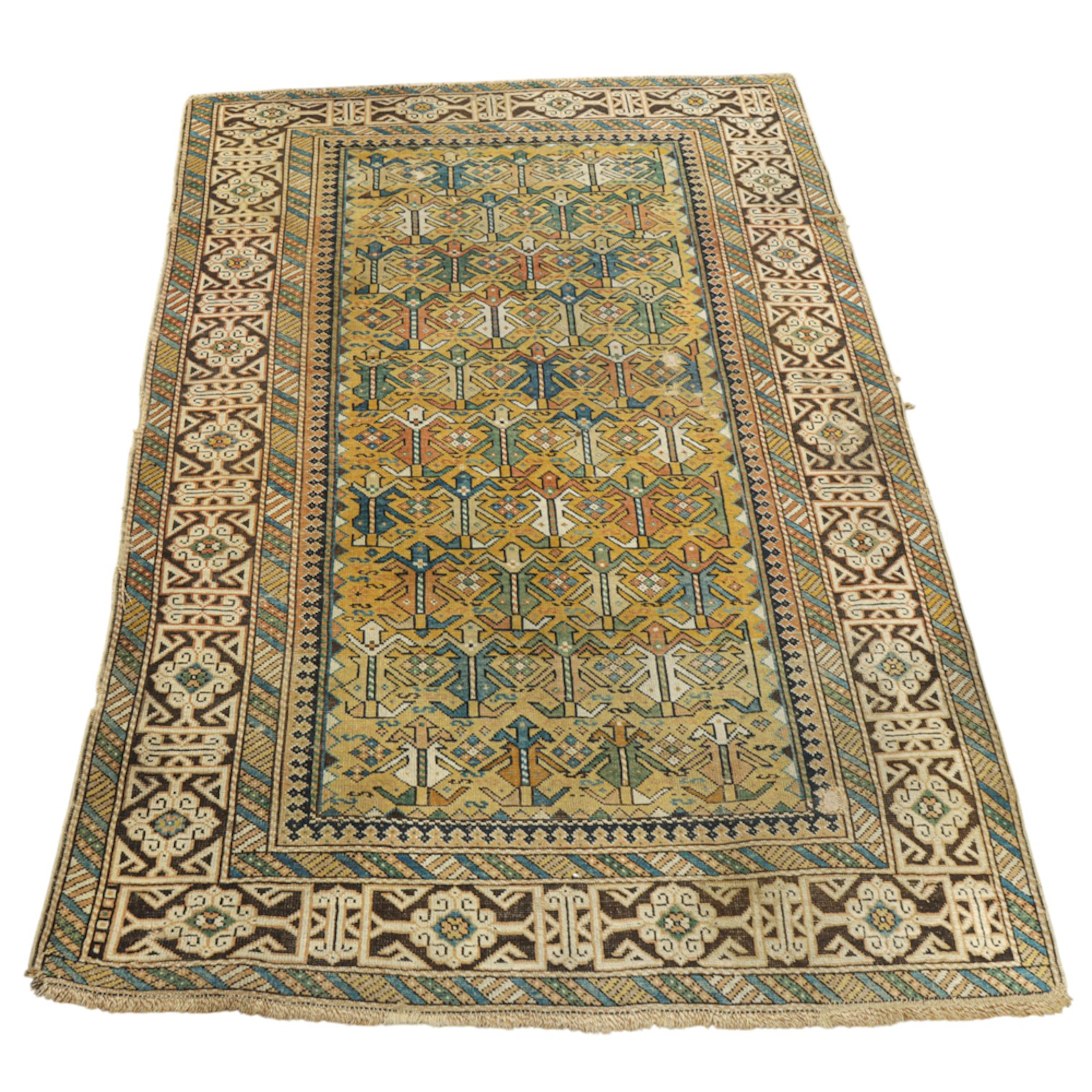 A Caucasian Shirvan (Kufic) carpet