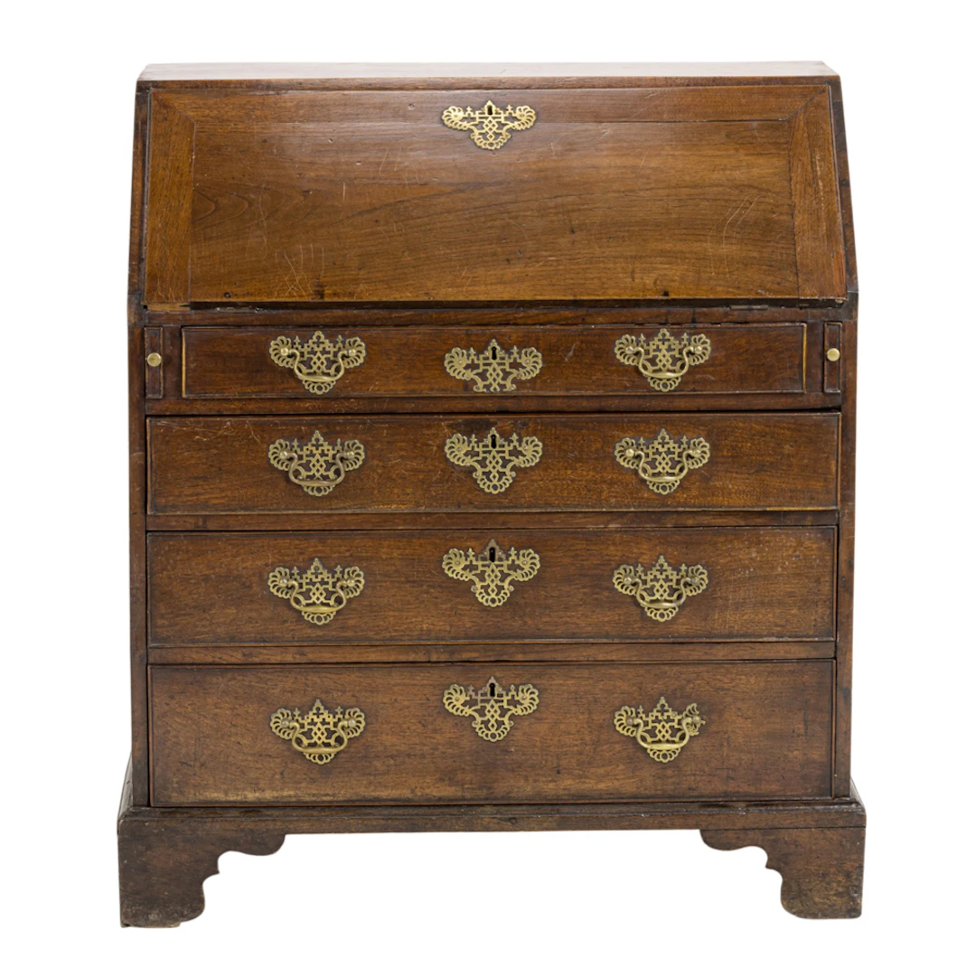 An English George III slant front bureau