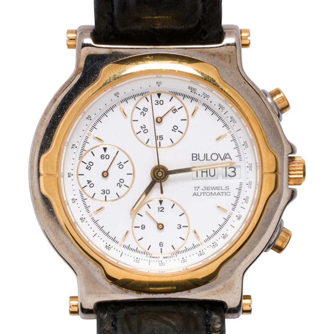 A Bulova Automatic stainless steel watch
