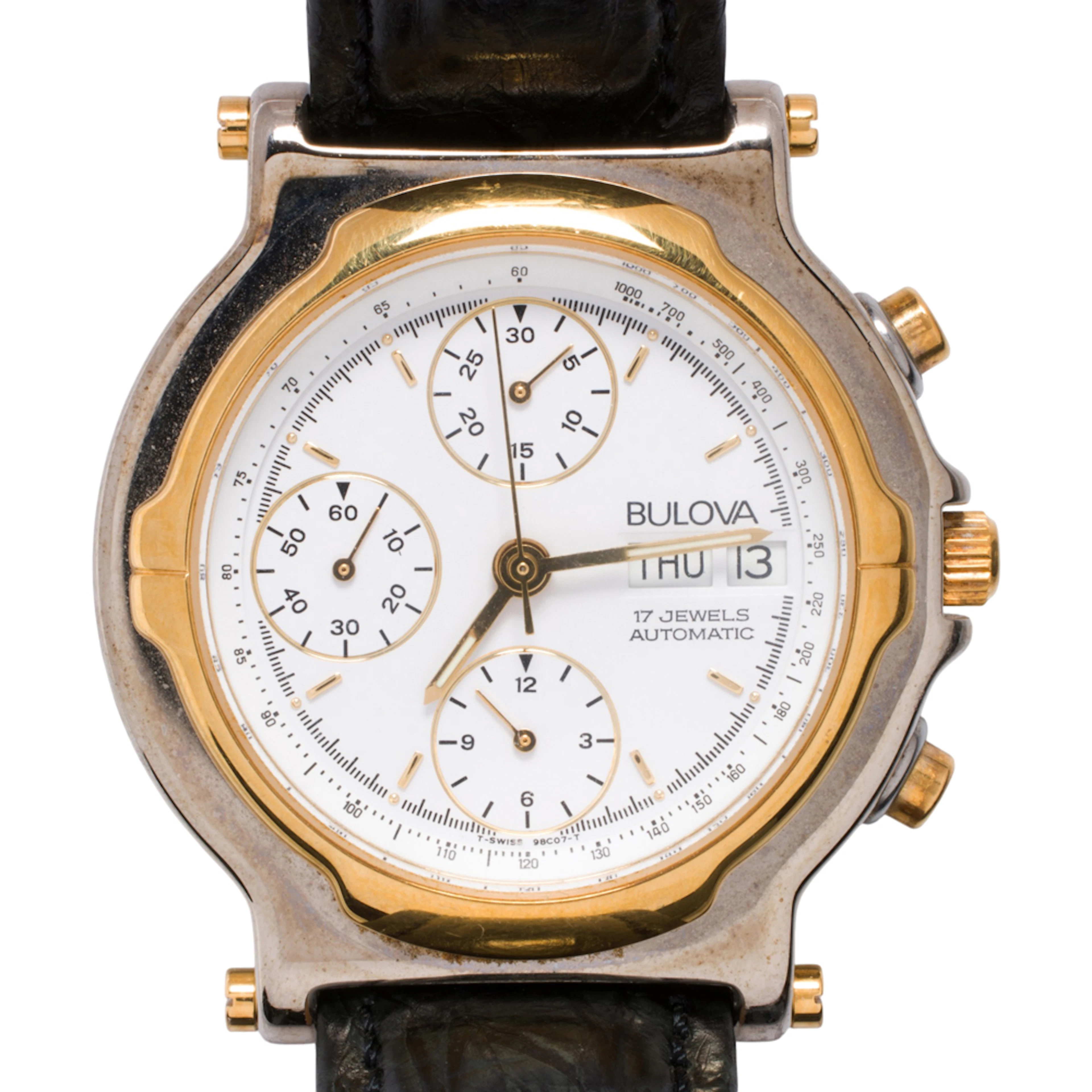 A Bulova Automatic stainless steel watch