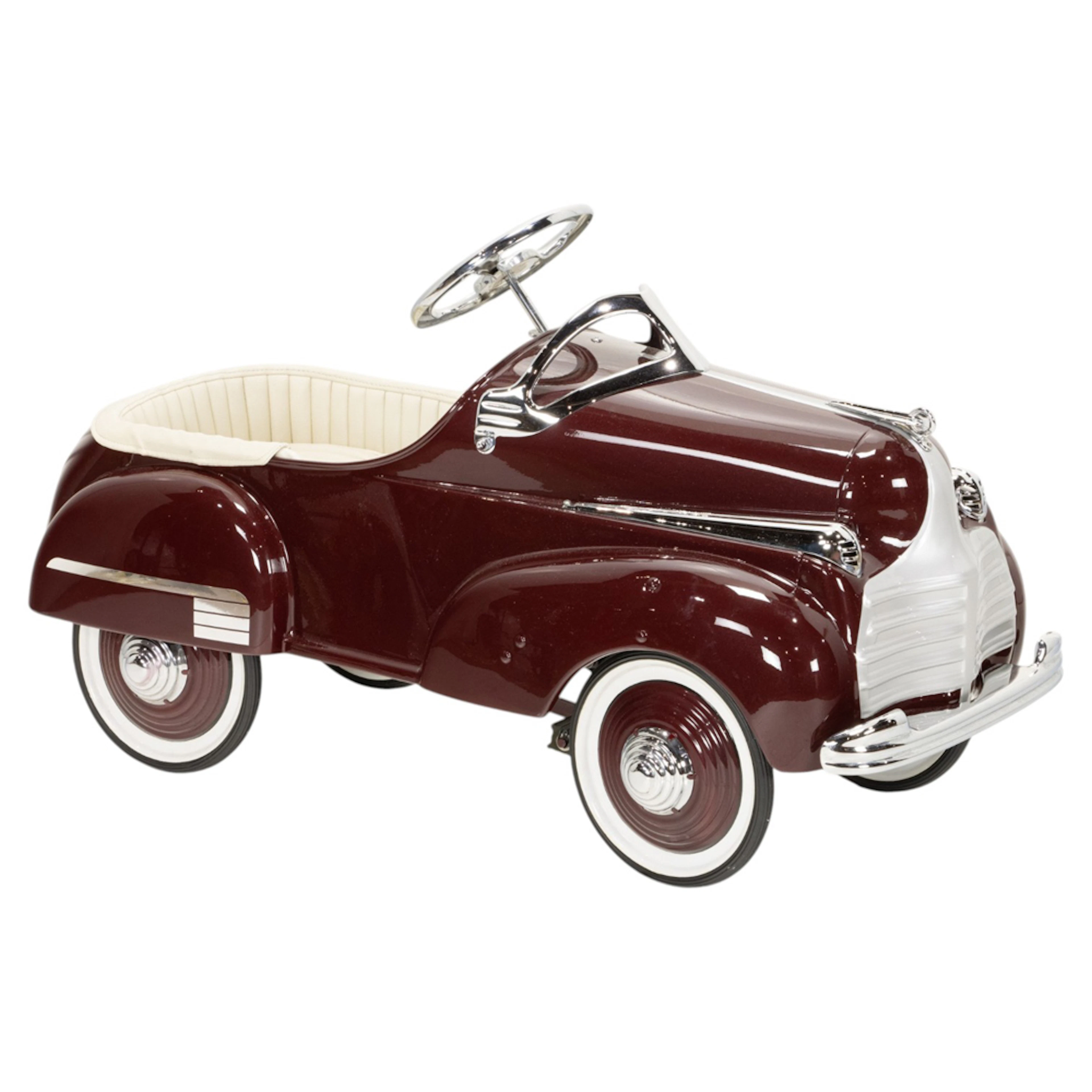 A Steelcraft style Chrysler enameled pressed steel pedal car