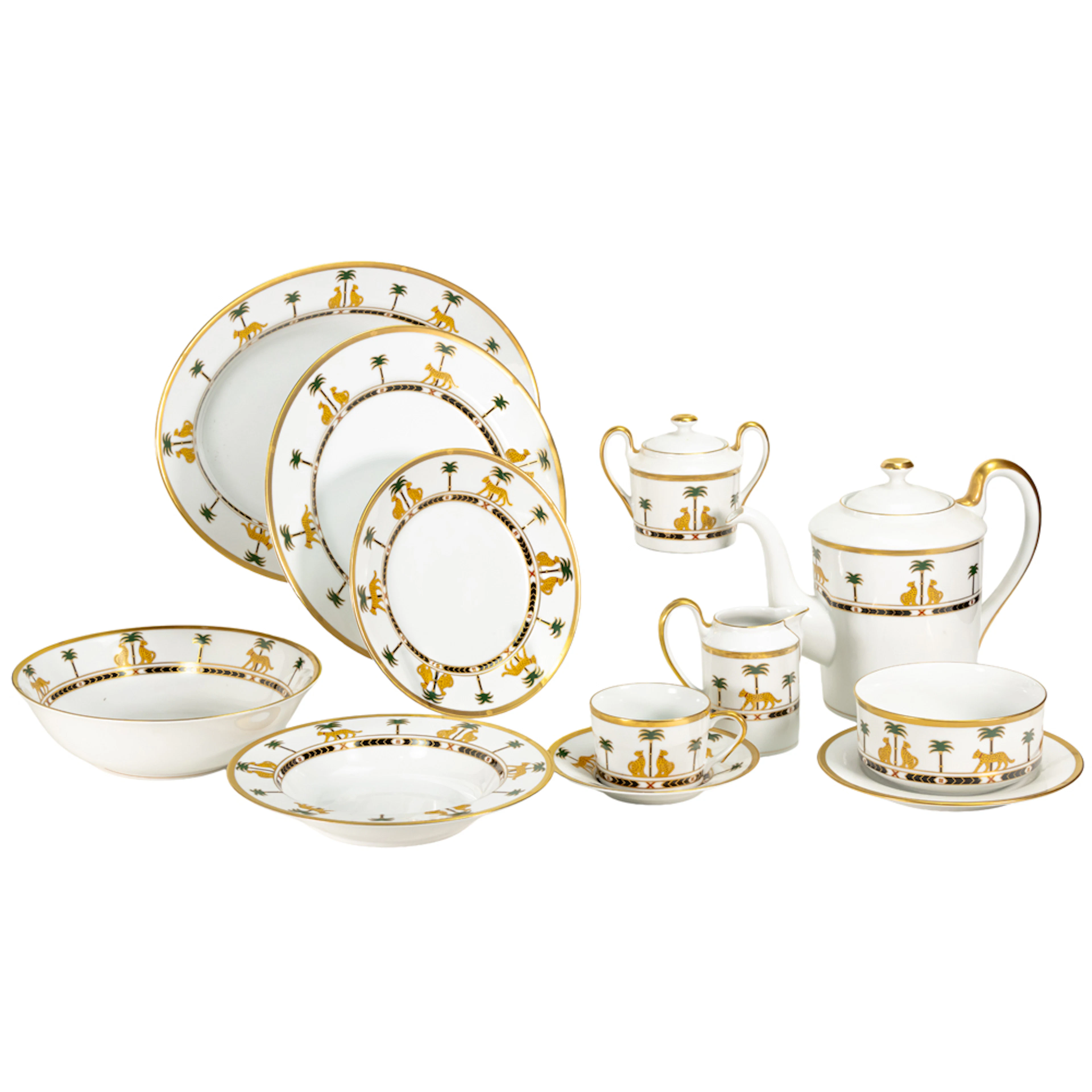 A Christian Dior porcelain dinner service in the Casablanca pattern