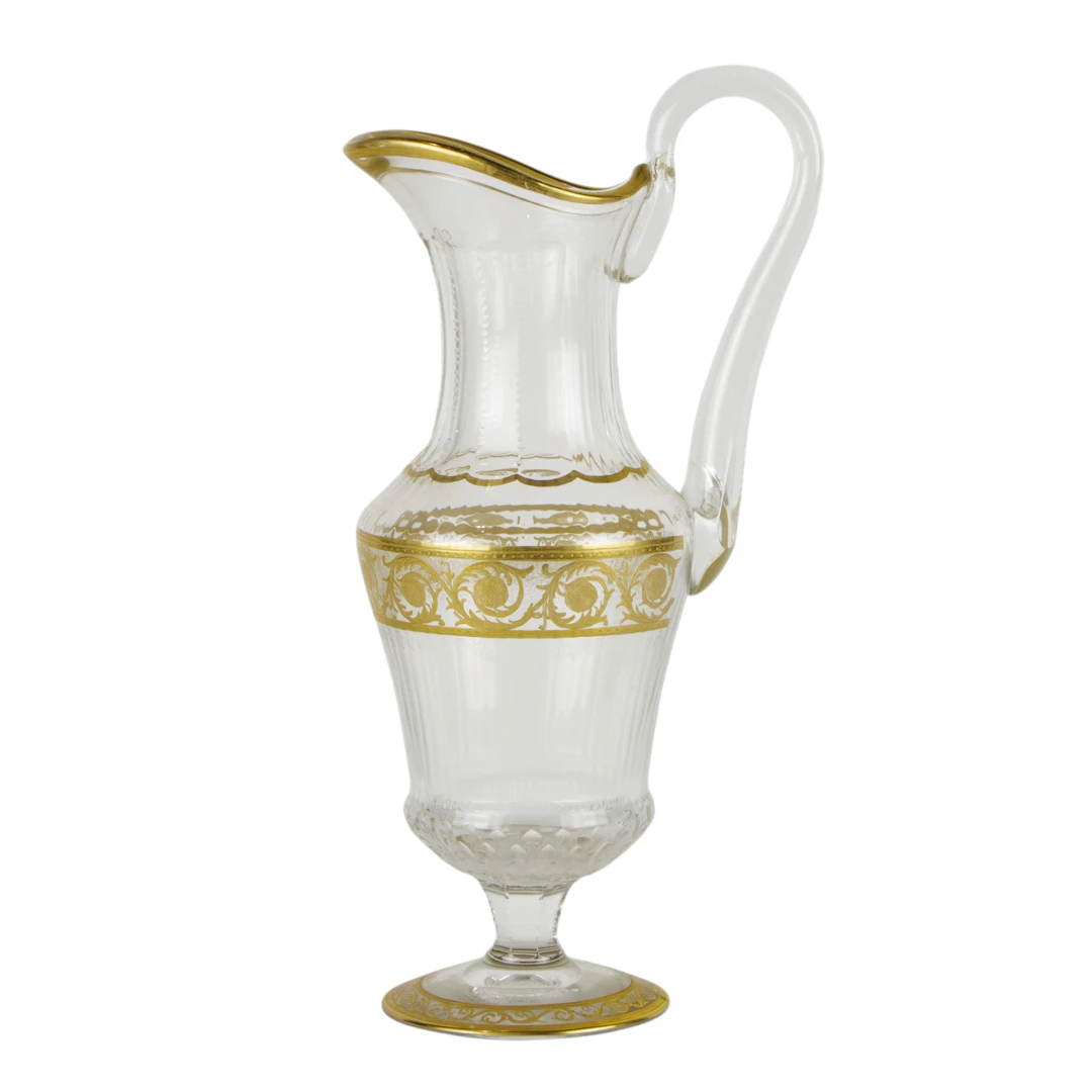 A group of St. Louis cut glass tableware in the Thistle pattern