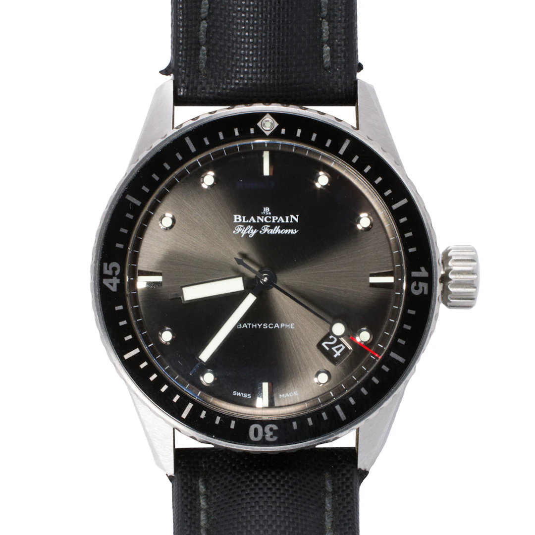 A Blancpain Fifty Fathoms Bathyscaphe stainless steel watch