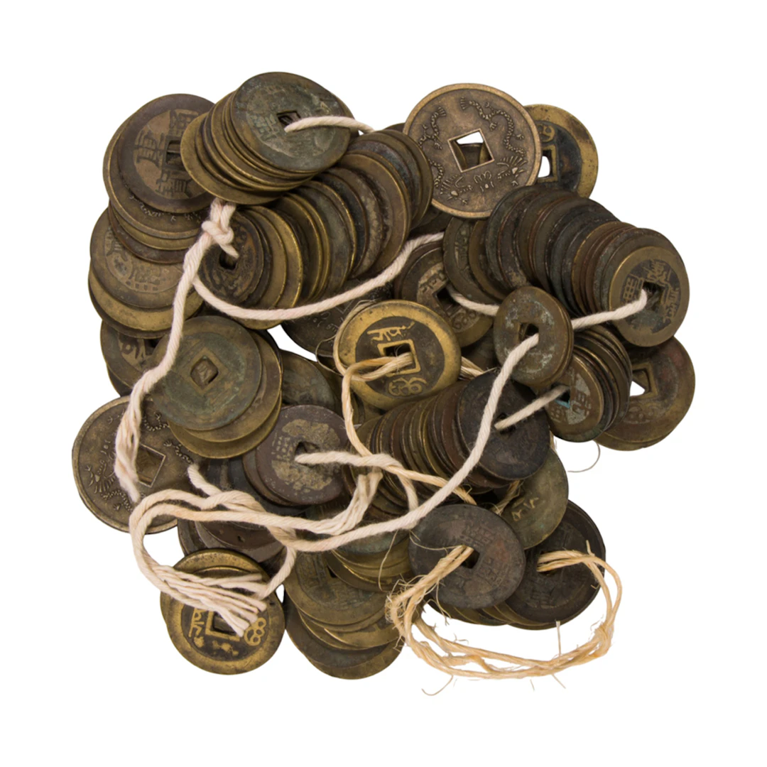 A collection of Chinese bronze coins
