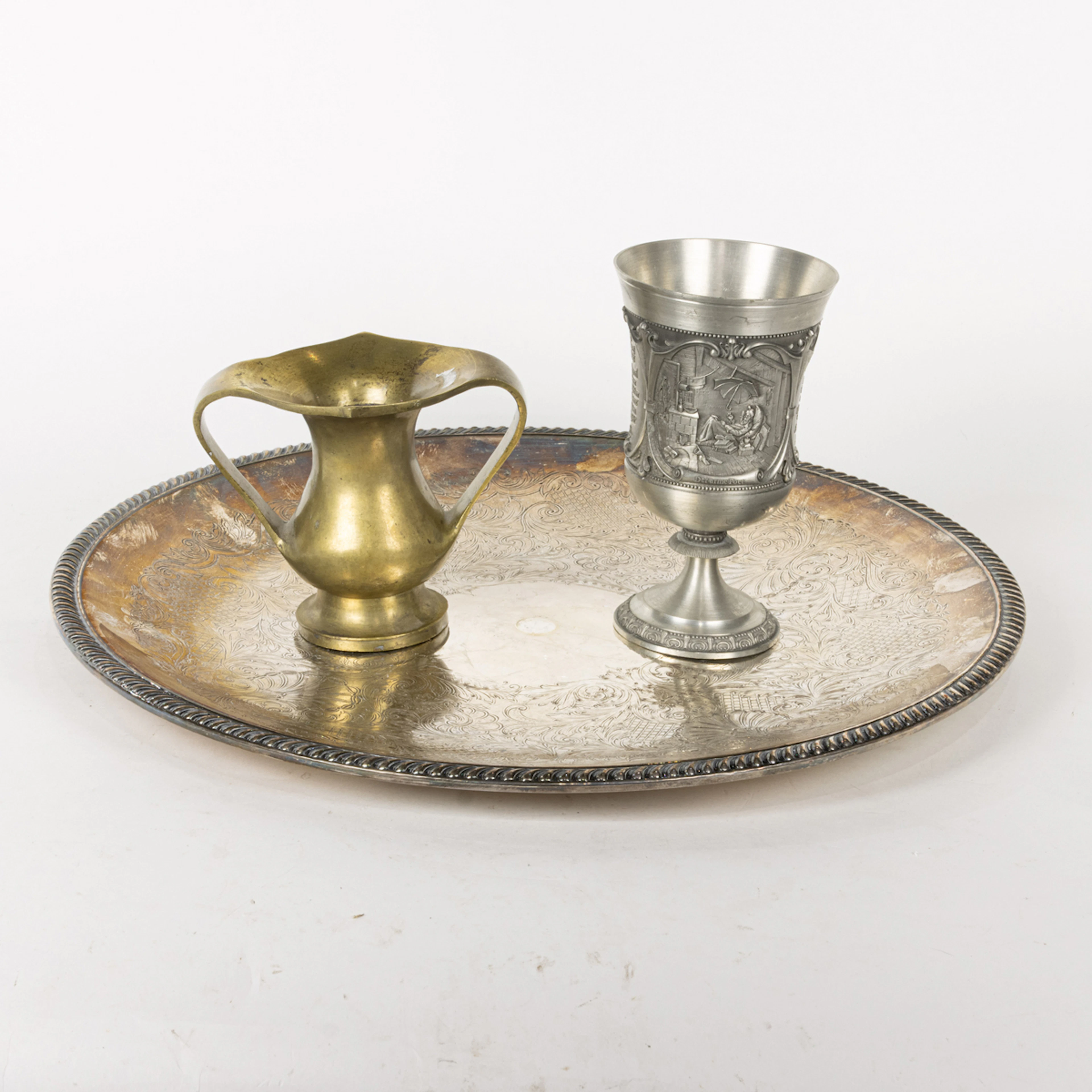 A silver plated tray retailed by Gumps