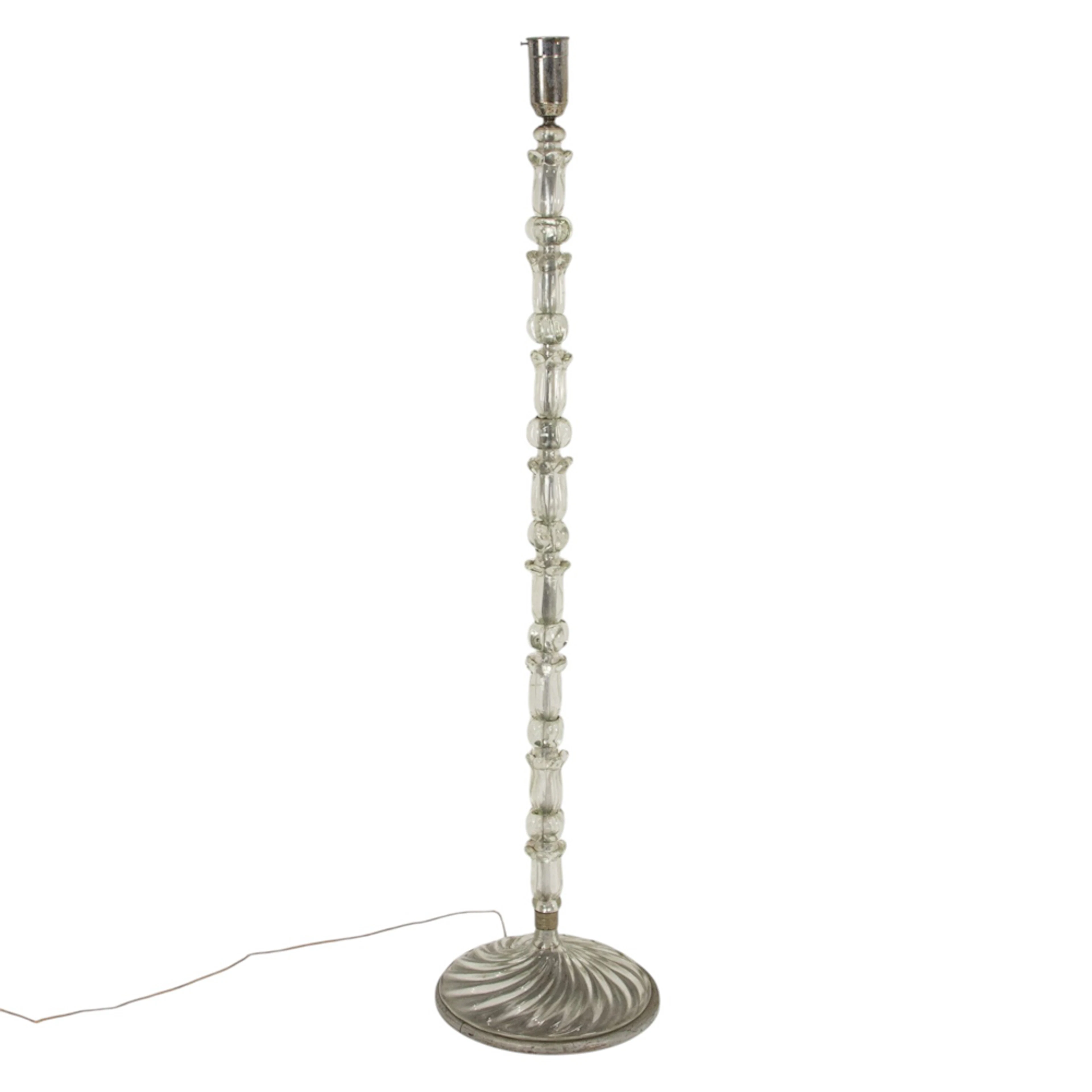 A Murano glass floor lamp in the manner of Barovier & Tosso