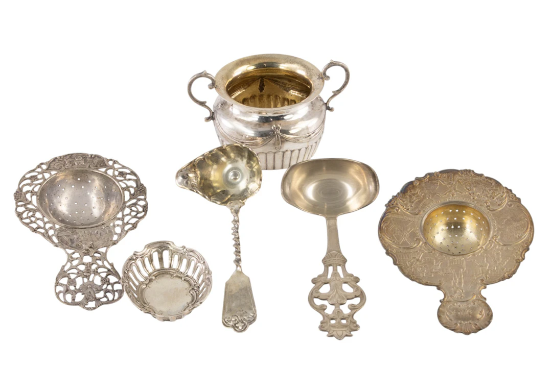 A group of Continental silver items