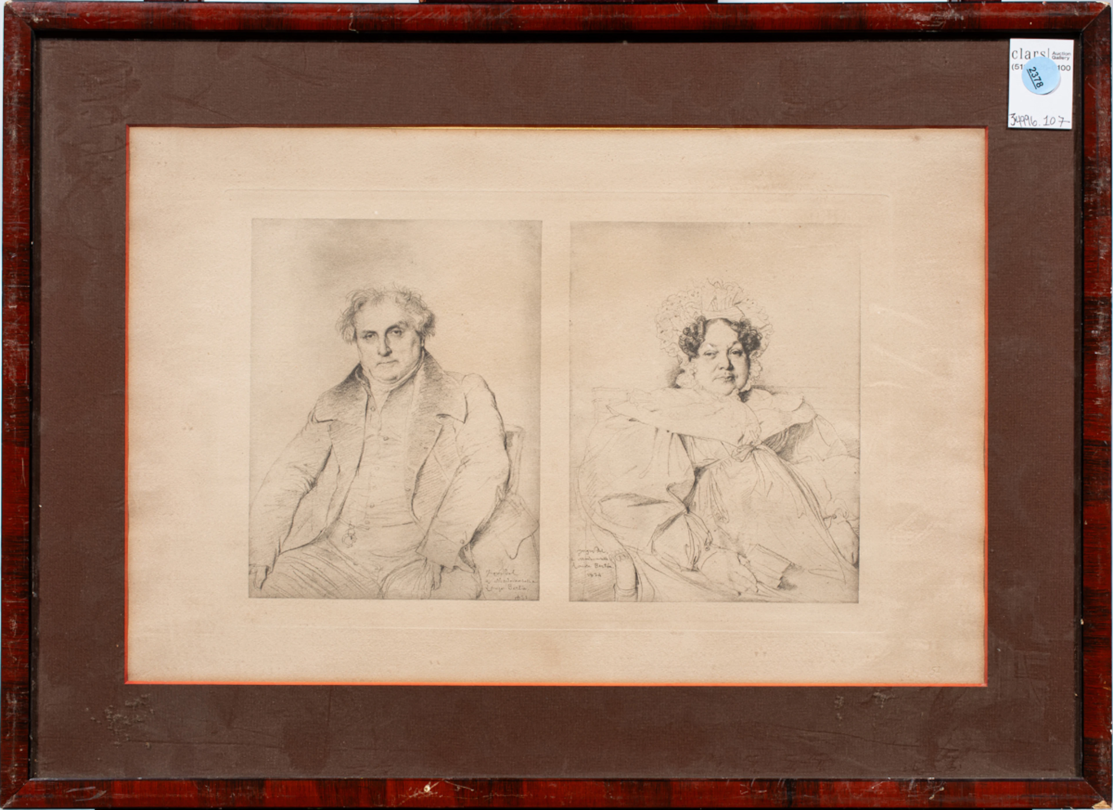 Etching, After Jean-Auguste-Dominique Ingres