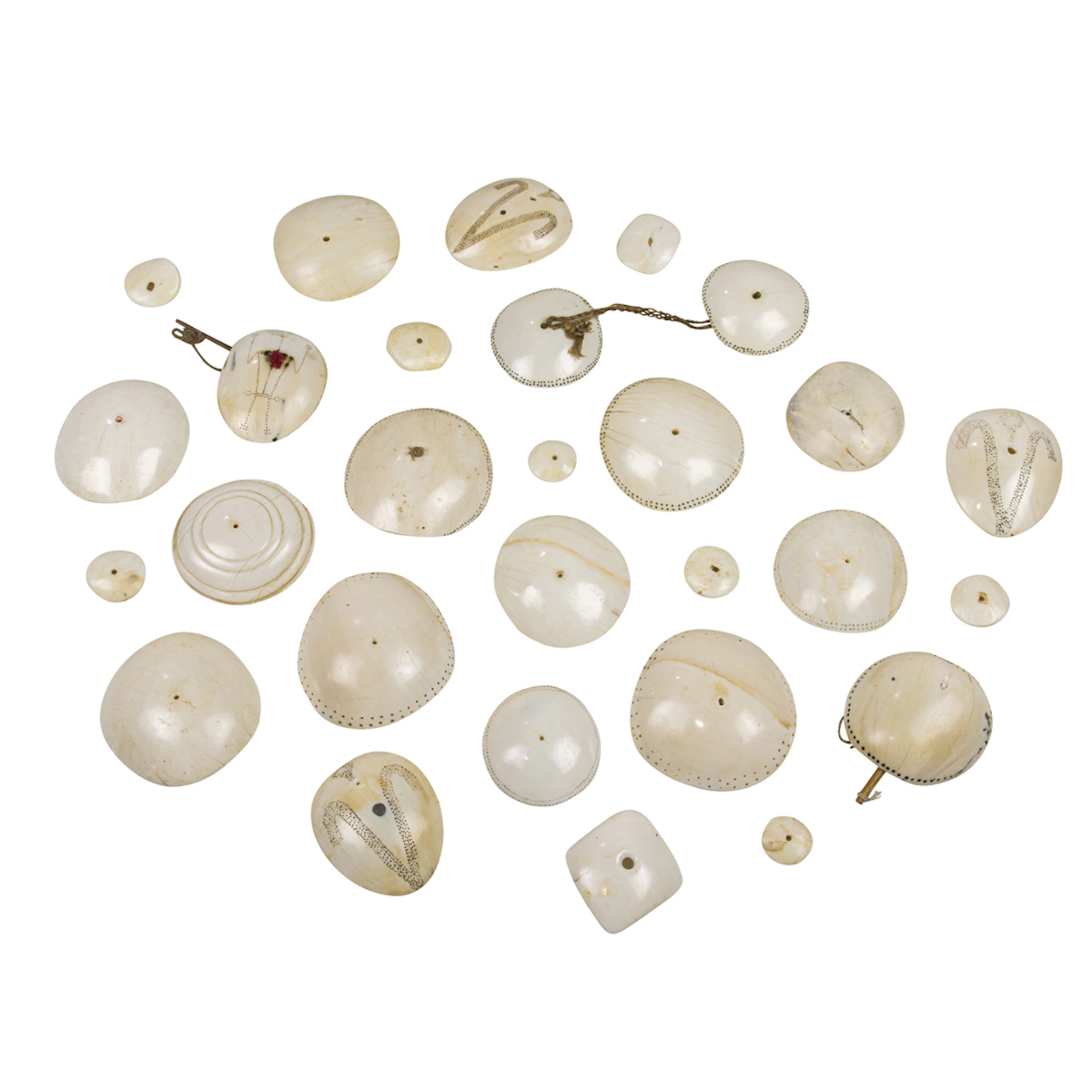 A group Naga chank shell ear coverings