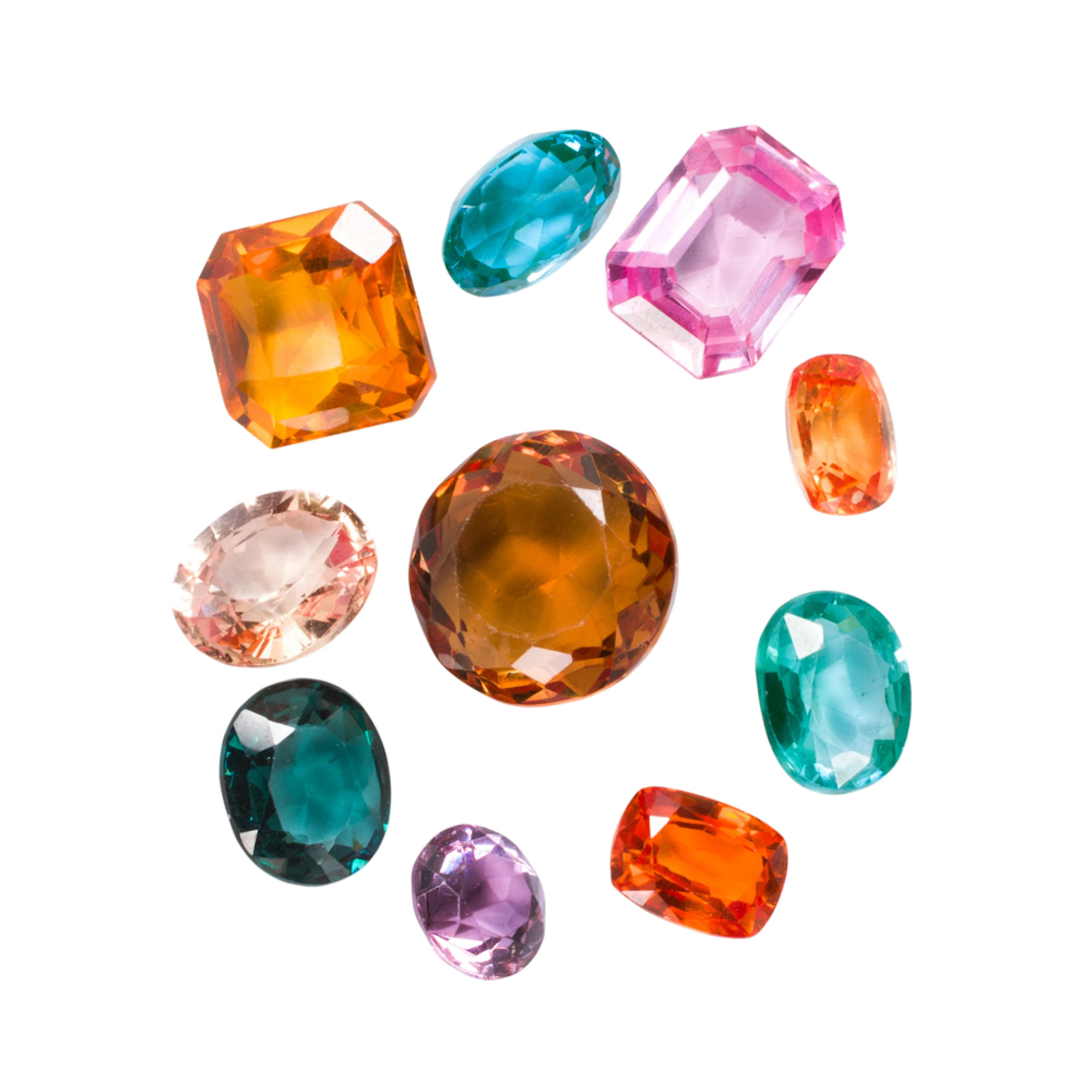 A group of unmounted gemstones