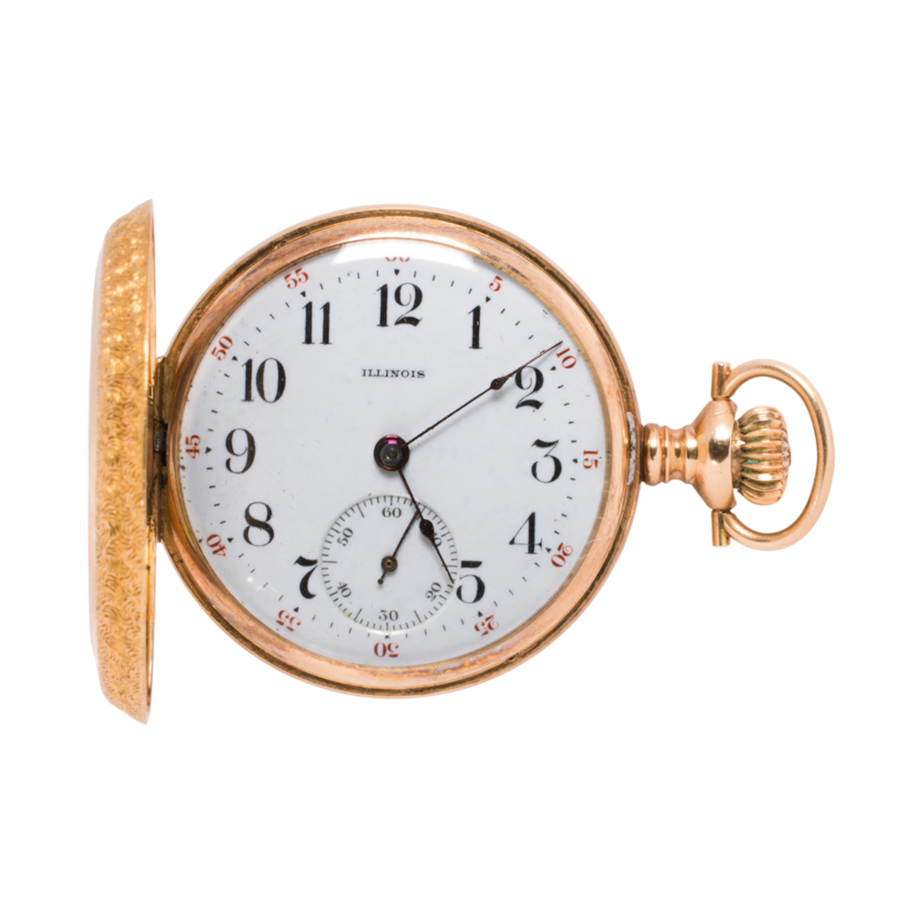 An Illinois 14k gold pocket watch