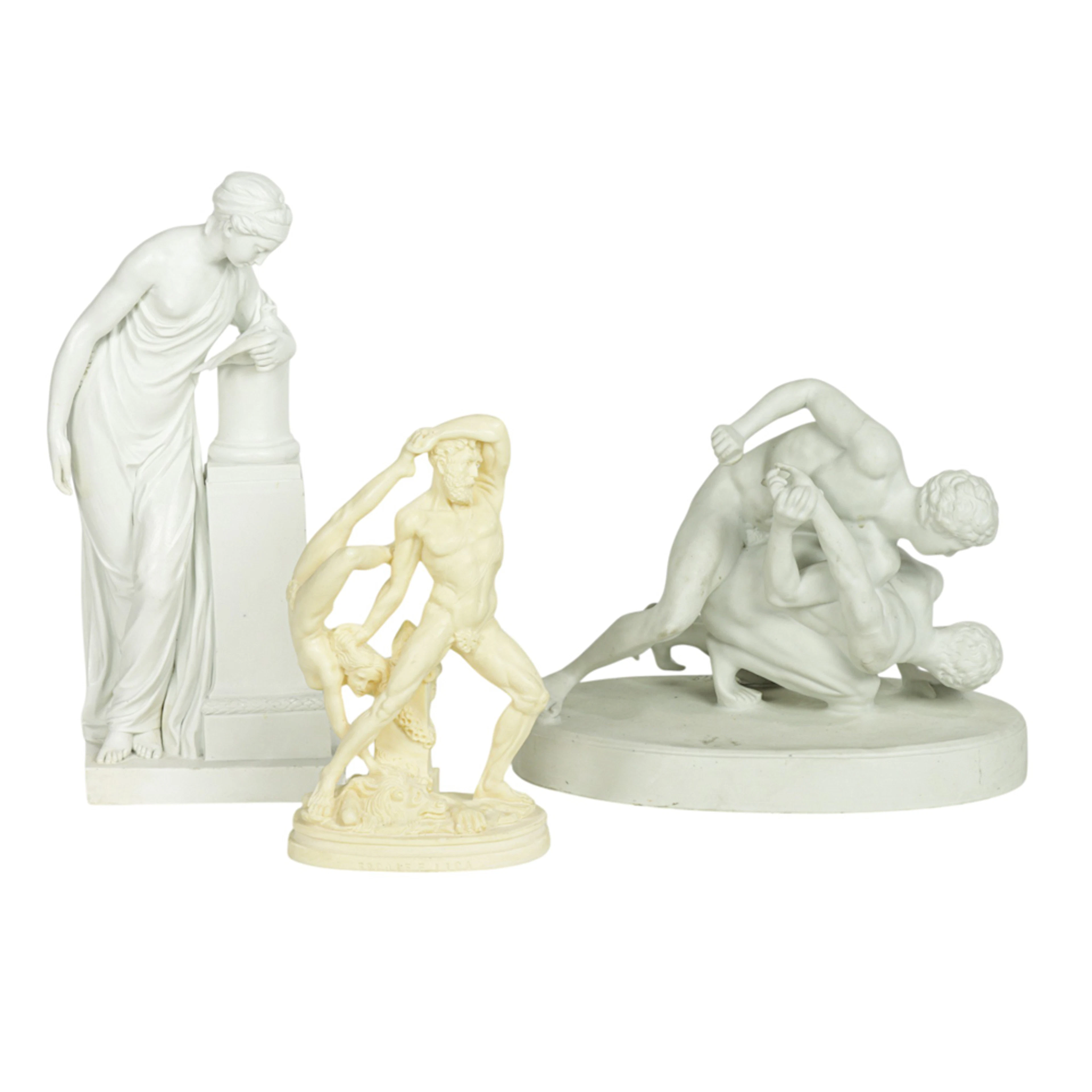 Three Neoclassical style figural groups