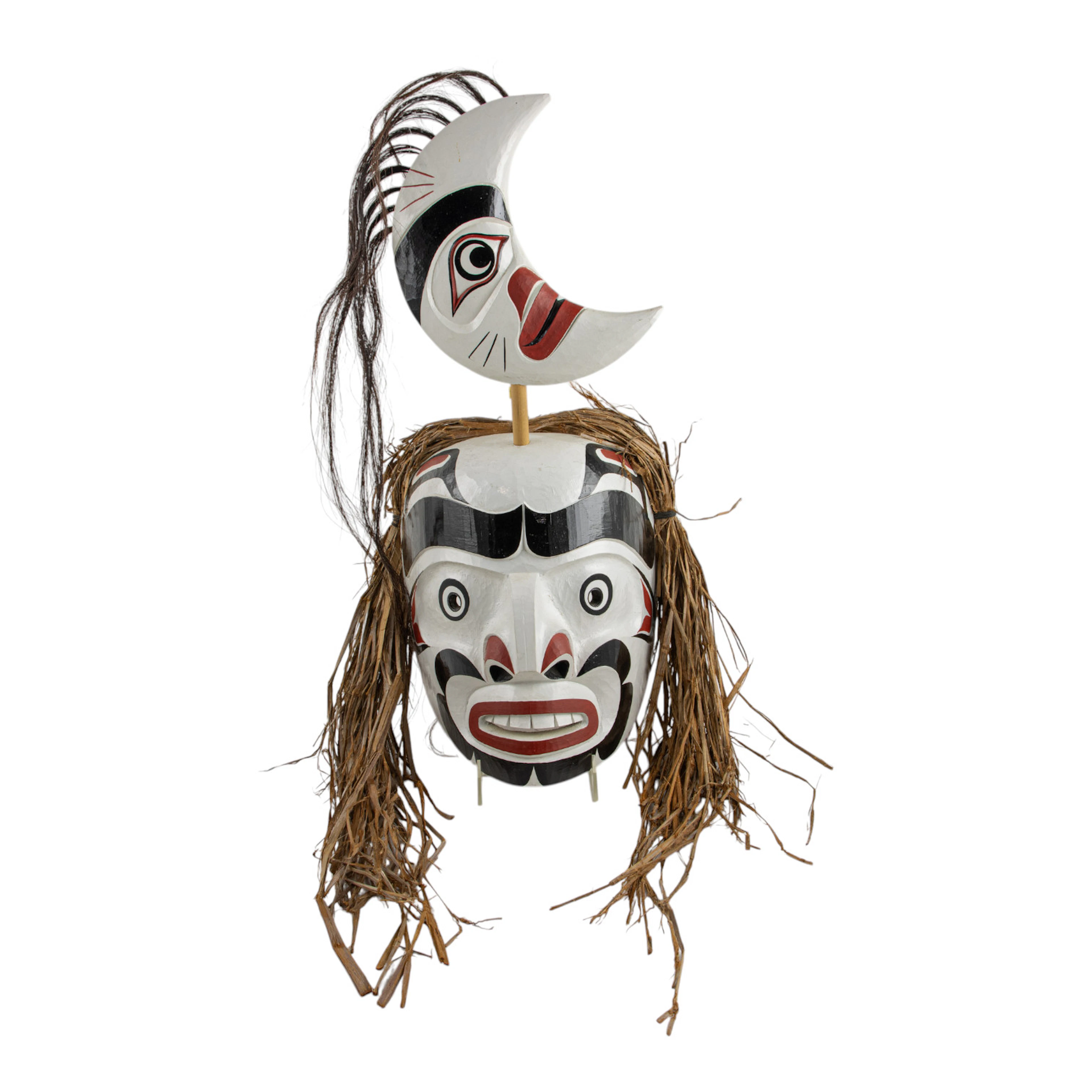 A Pacific Northwest Dluwalakha Dance Society Moon Mask (Crescent)