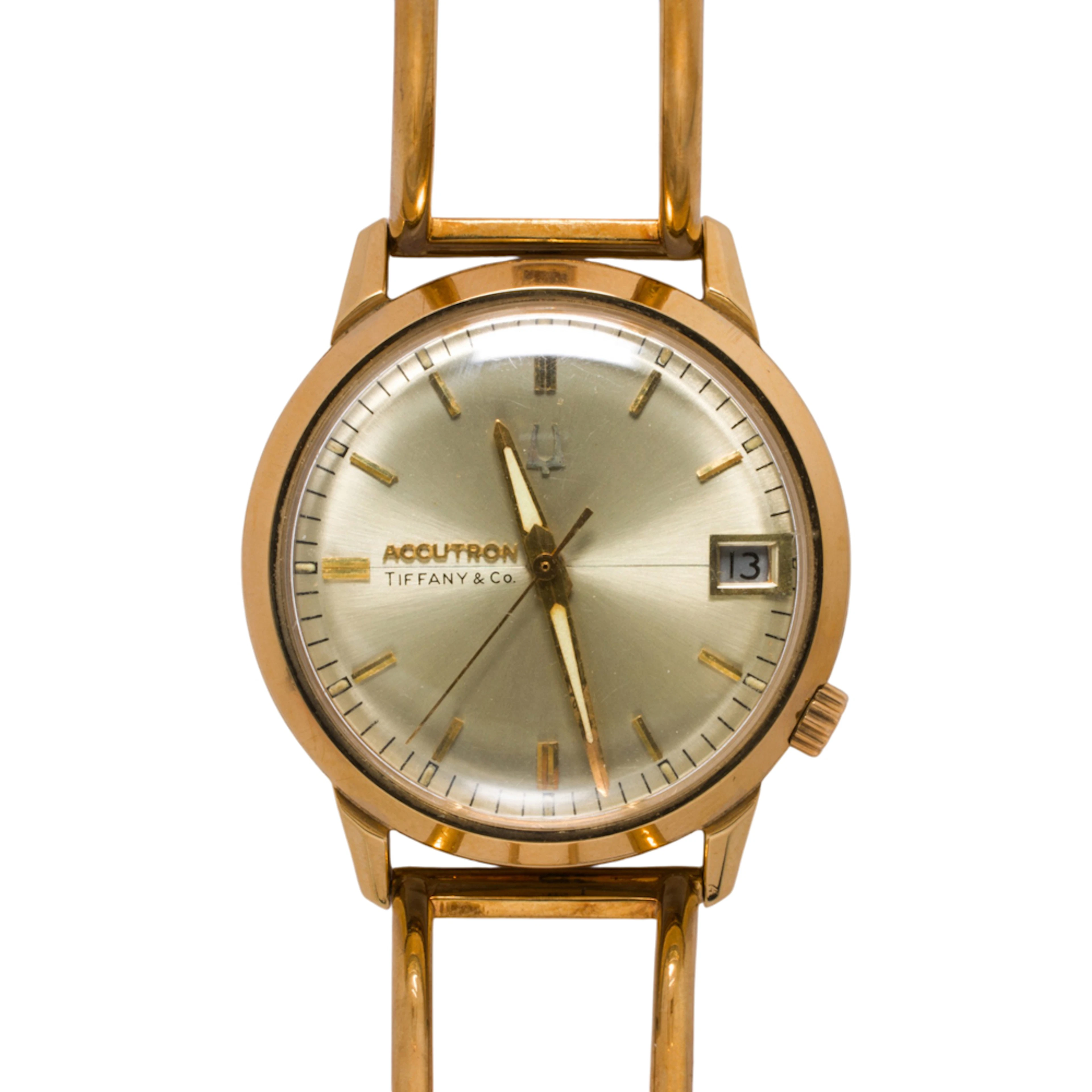 A Bulova Accutron for Tiffany & Co. 18k gold watch