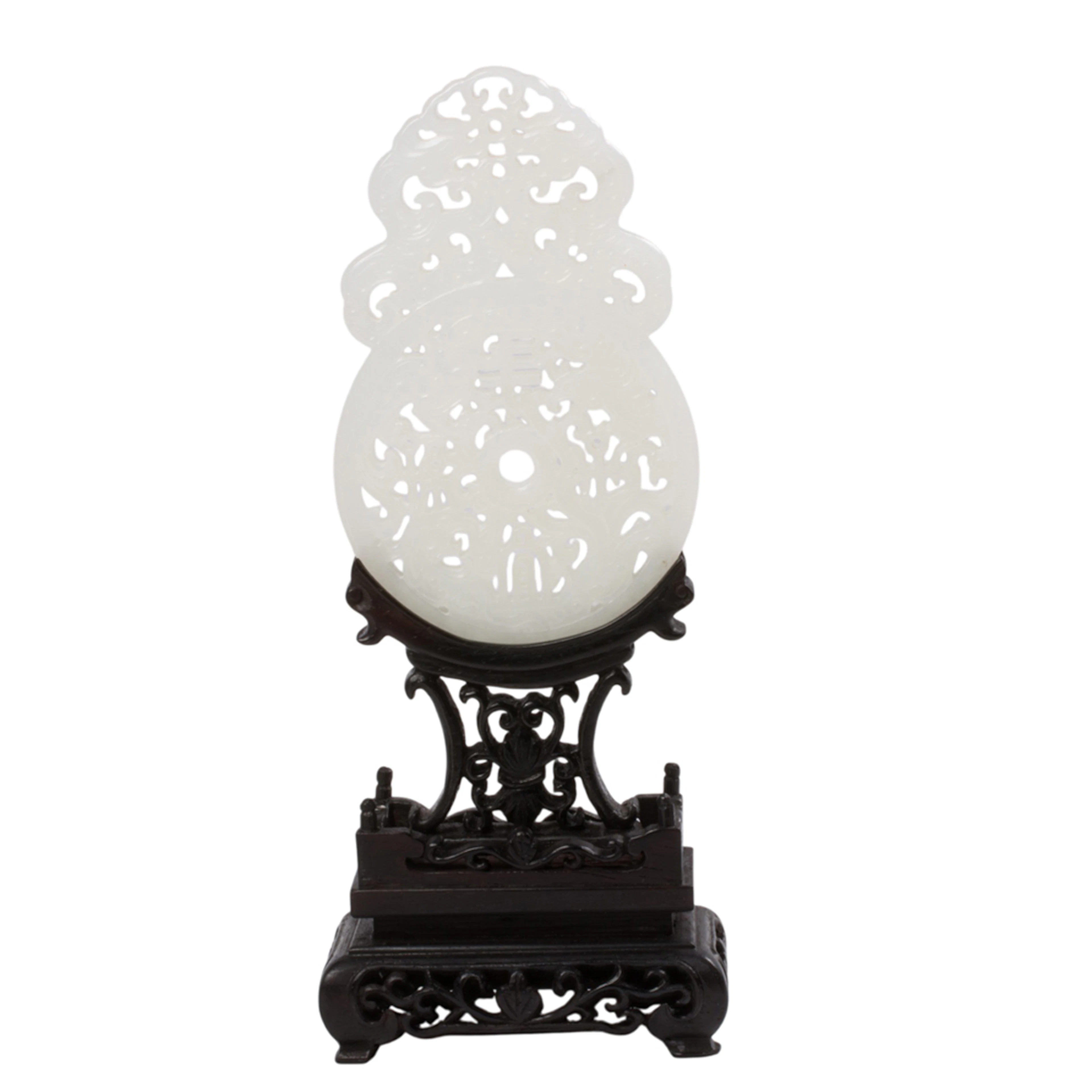 A Chinese white jade archaistic plaque